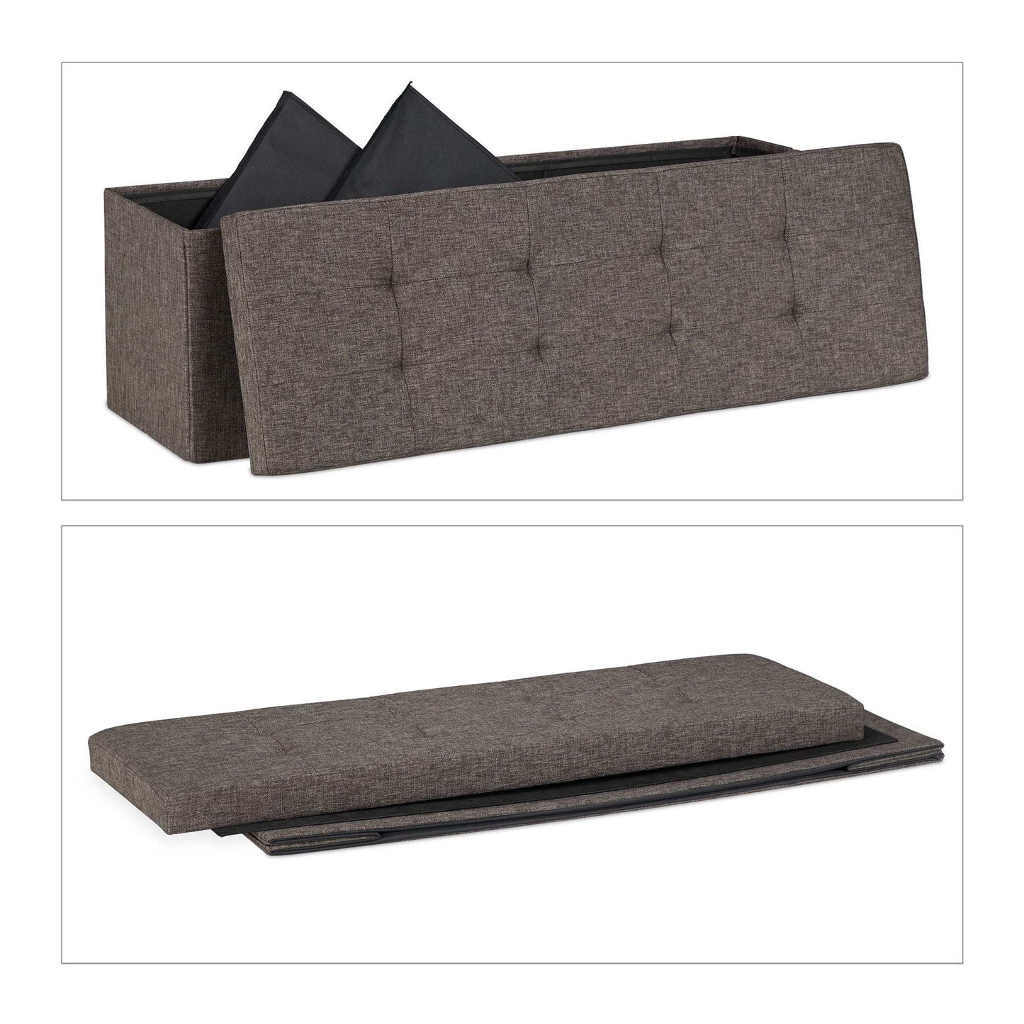 Bench with 3 compartments