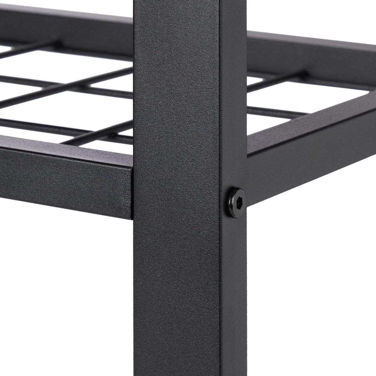 Bench with shoe storage in black-grey
