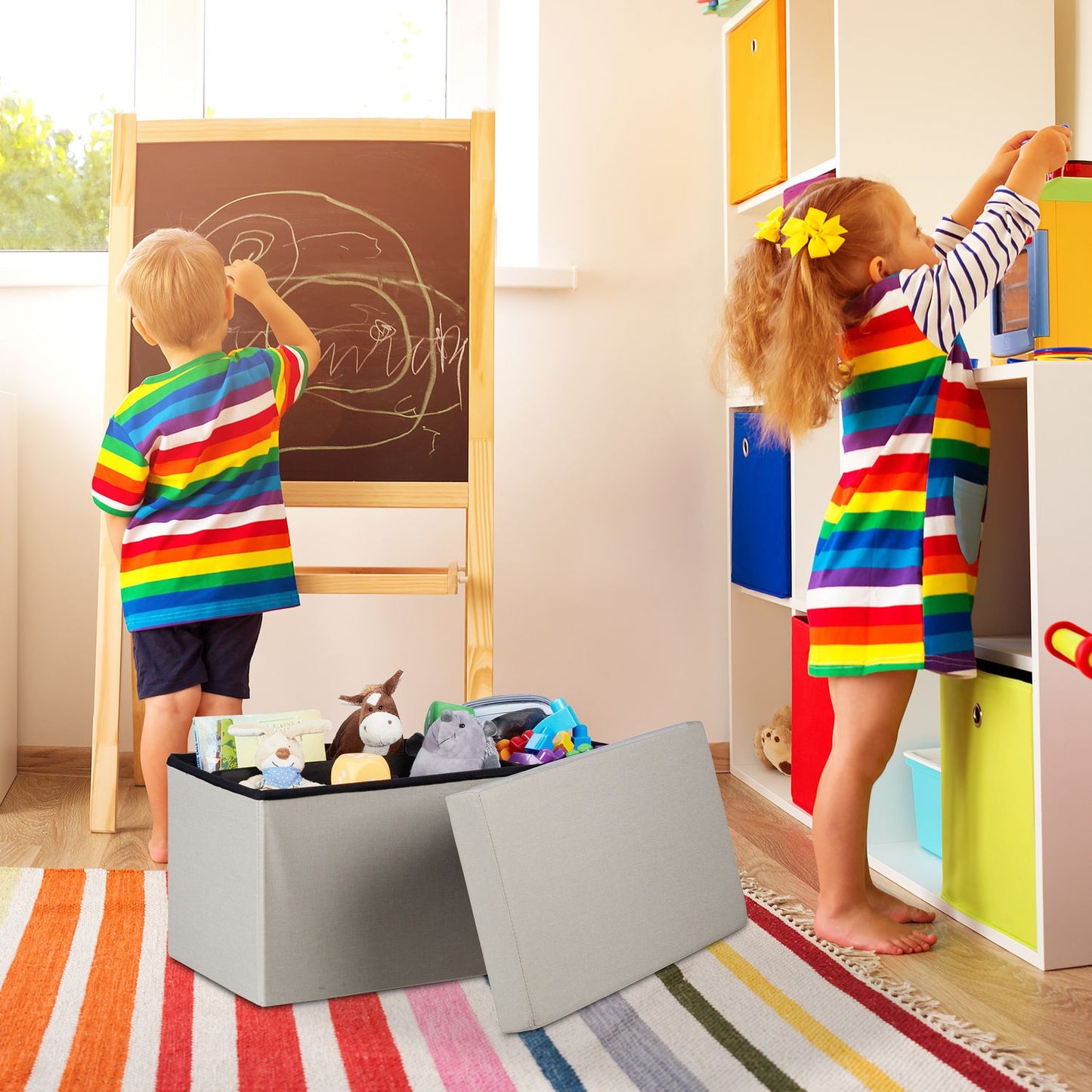 Bench with storage space