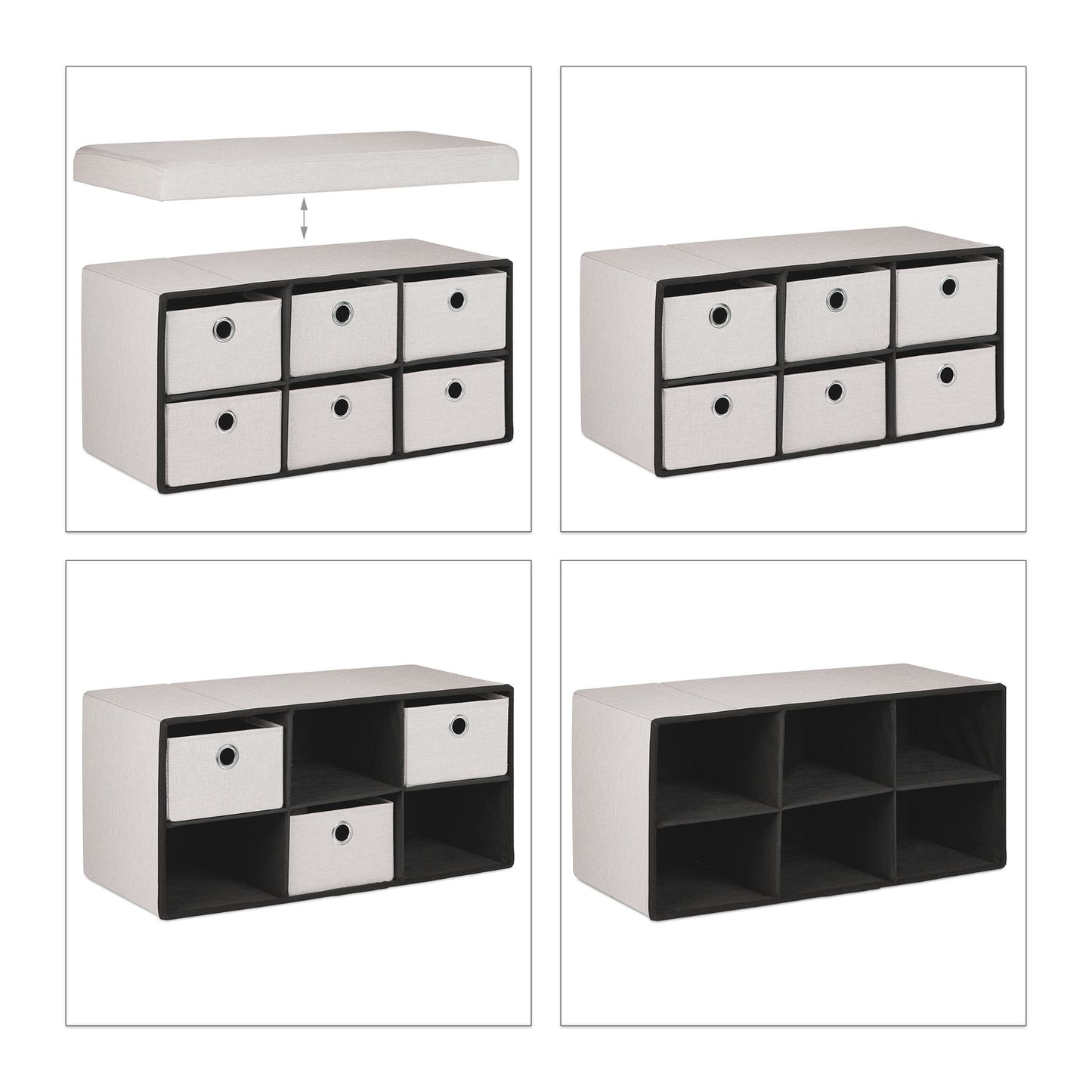 Bench with storage space