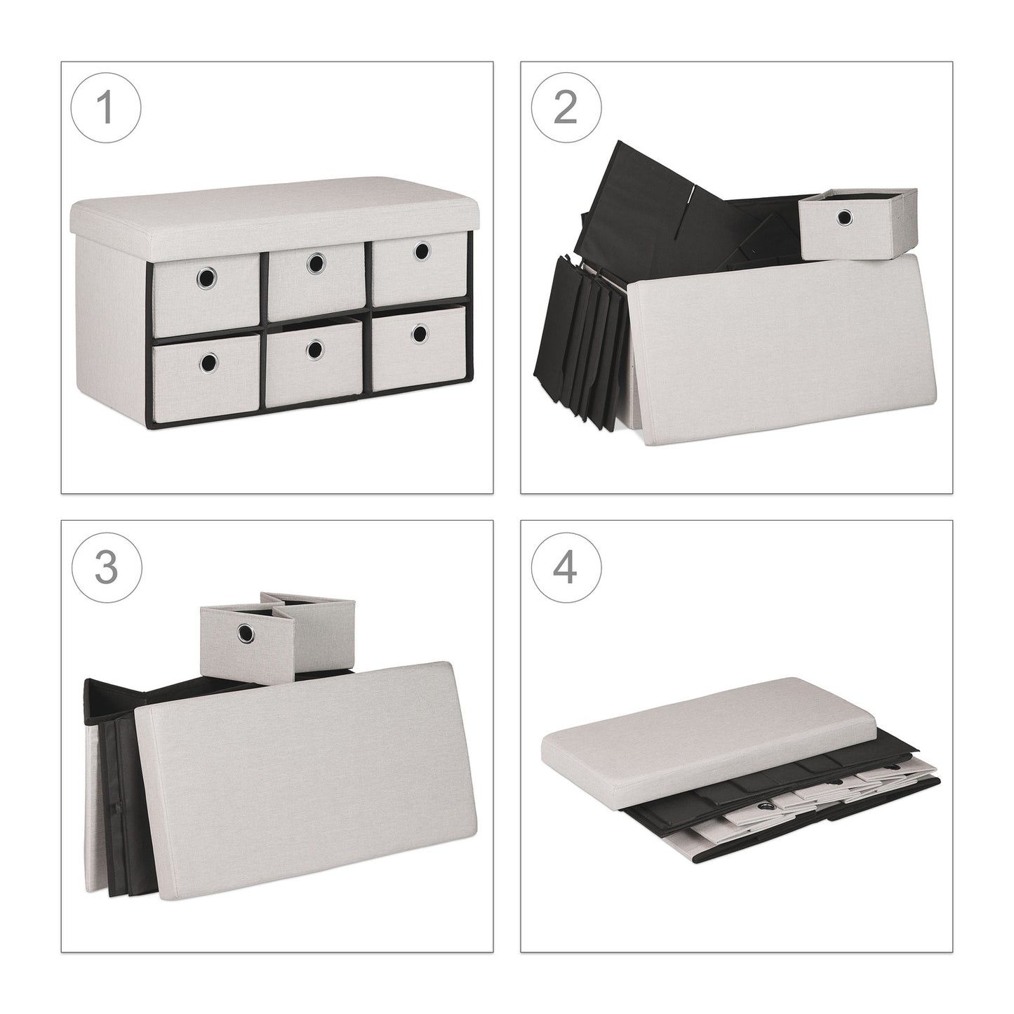 Bench with storage space