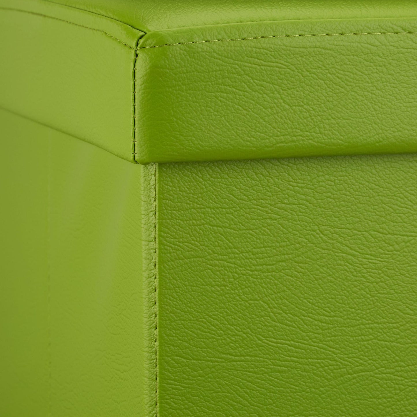 Bench with storage space in artificial leather