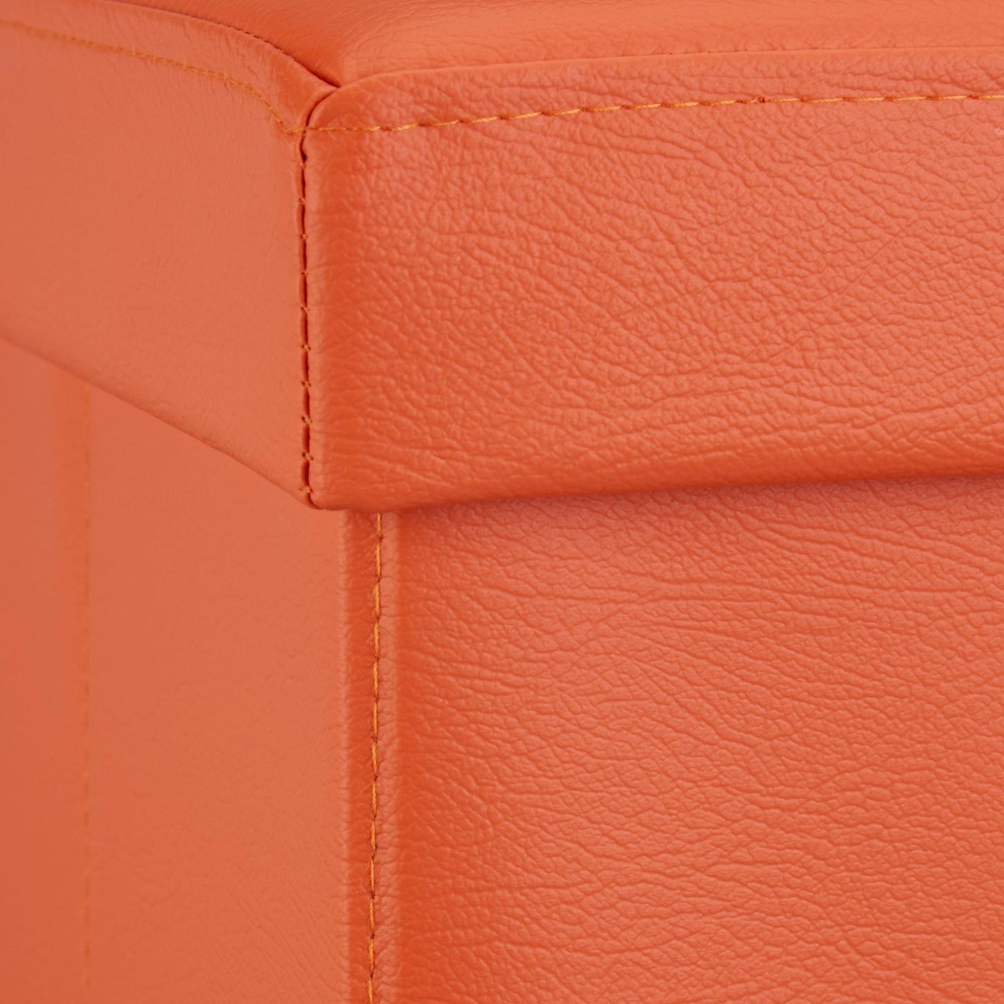 Bench with storage space in artificial leather