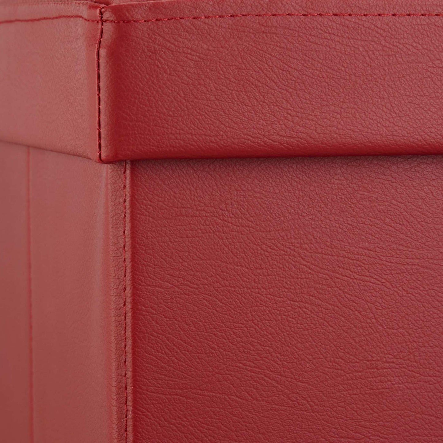 Bench with storage space in artificial leather