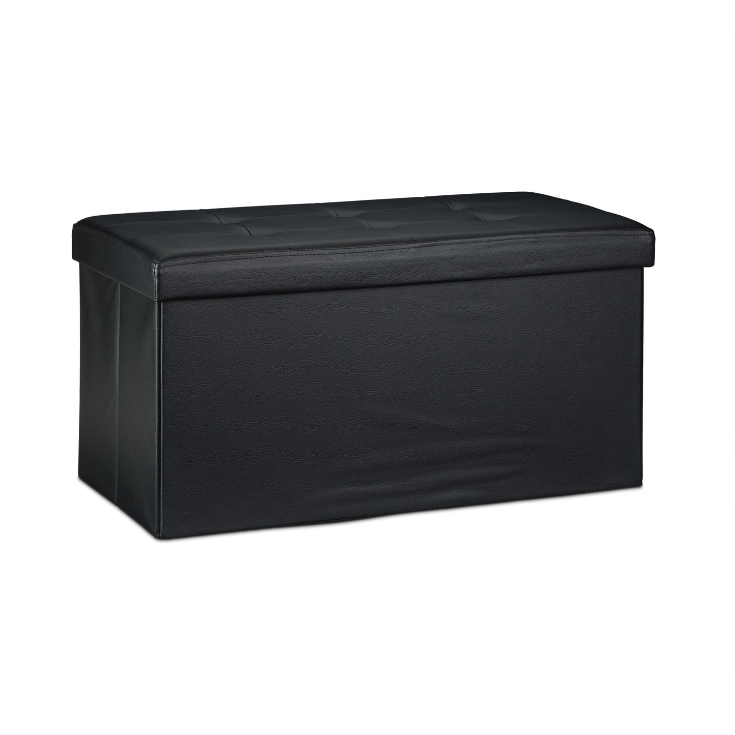 Bench with storage space in artificial leather