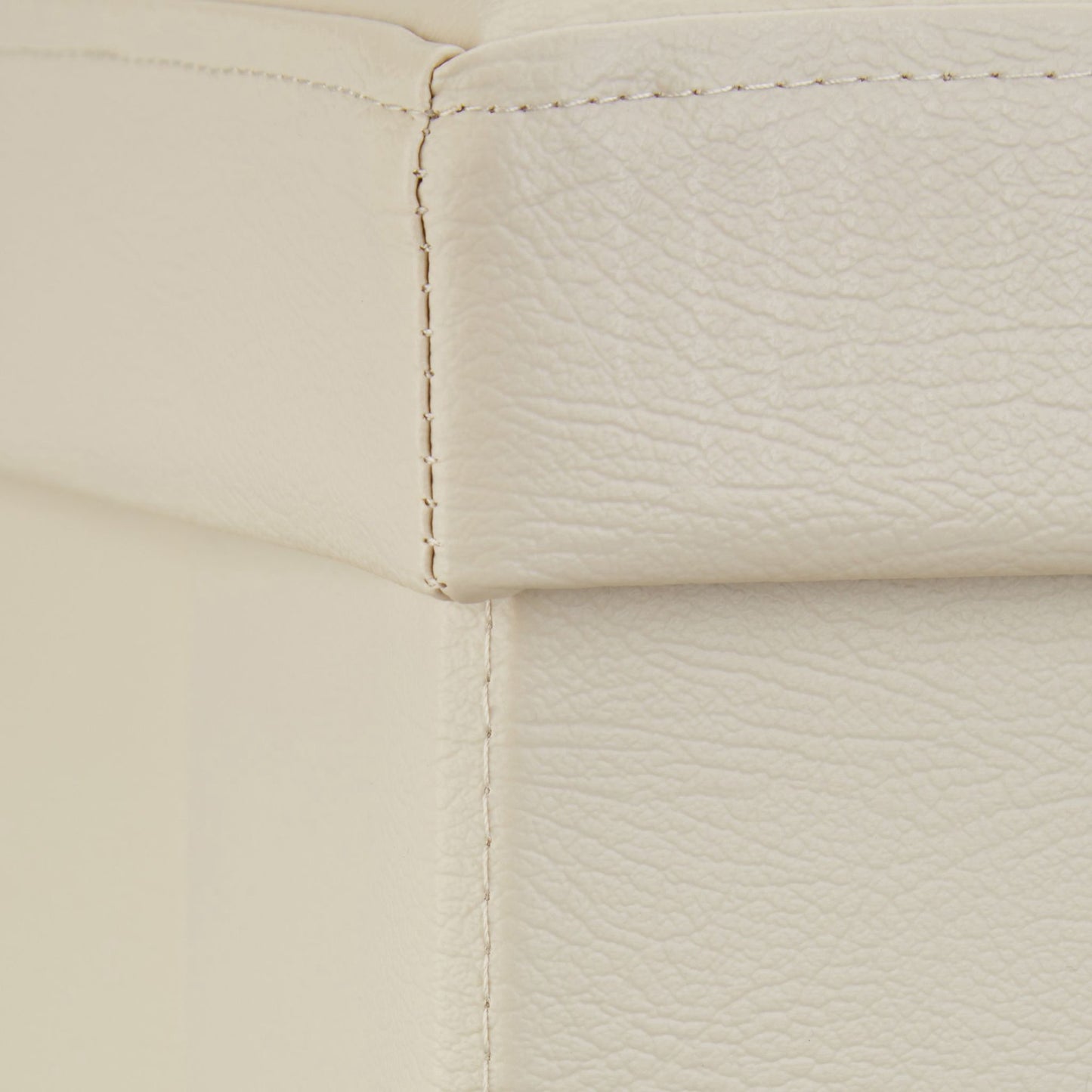 Bench with storage space in artificial leather