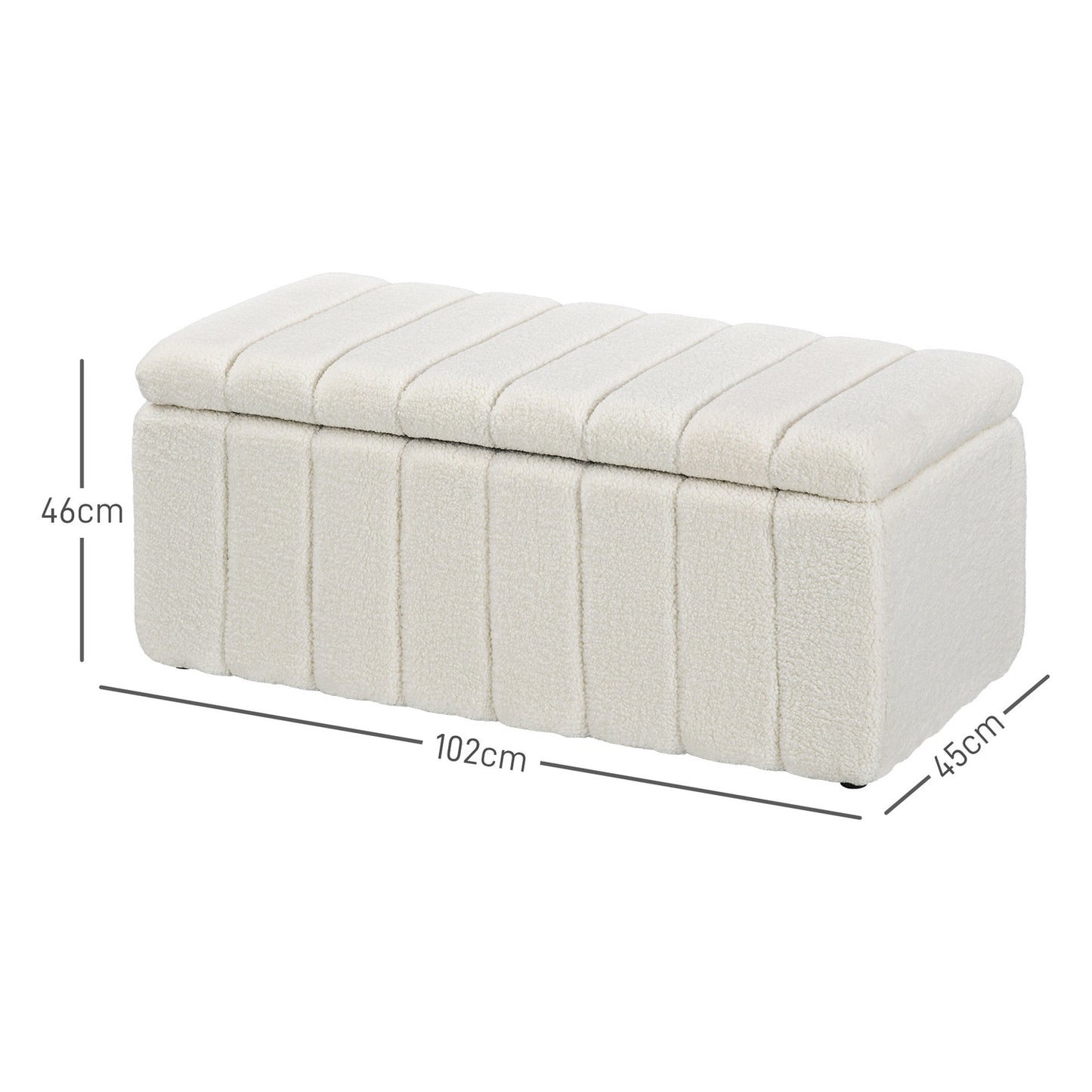 Upholstered storage bench, wooden legs, 102x45x46 cm