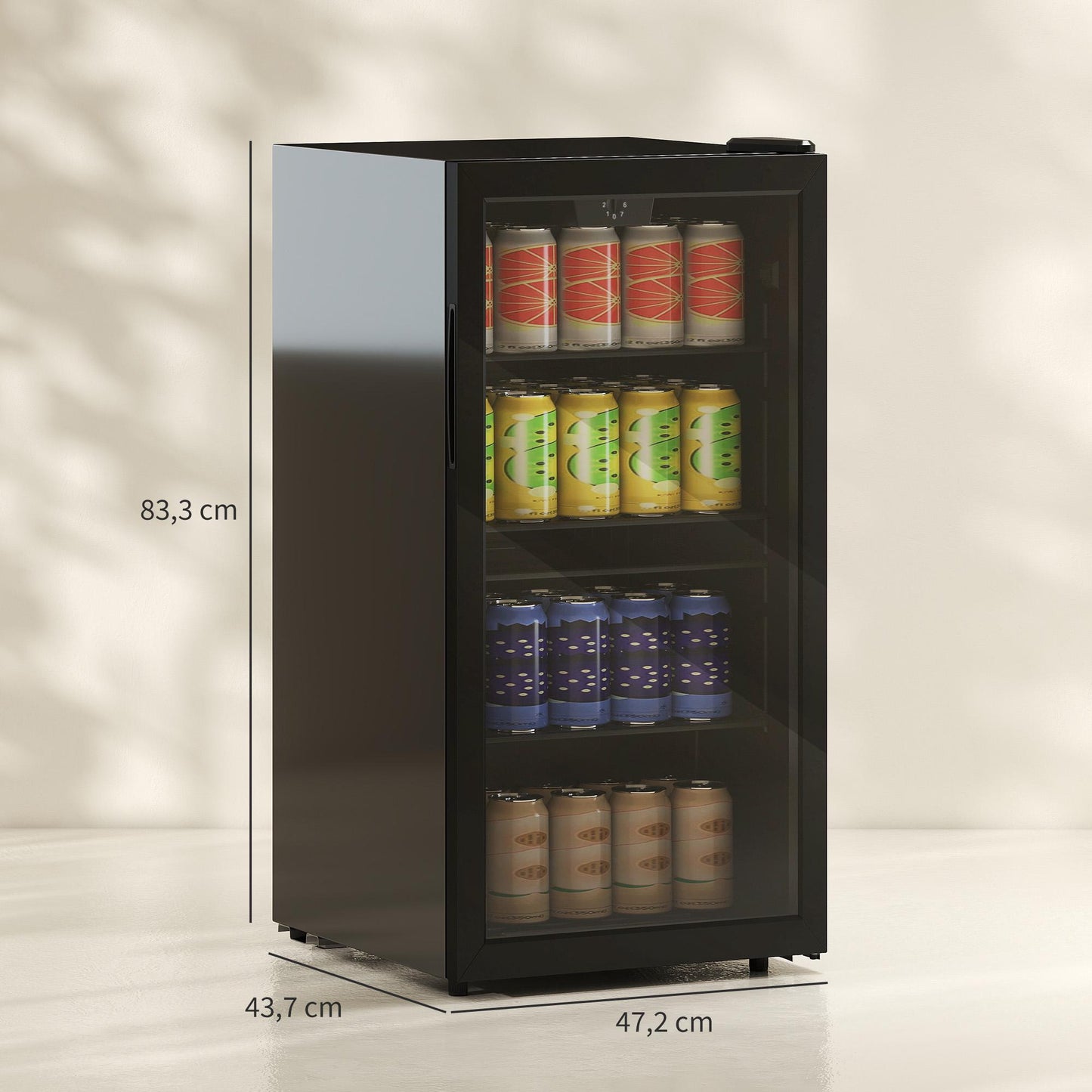 Beverage Cooler, 93L, 115 Can Capacity, Adjustable Shelves