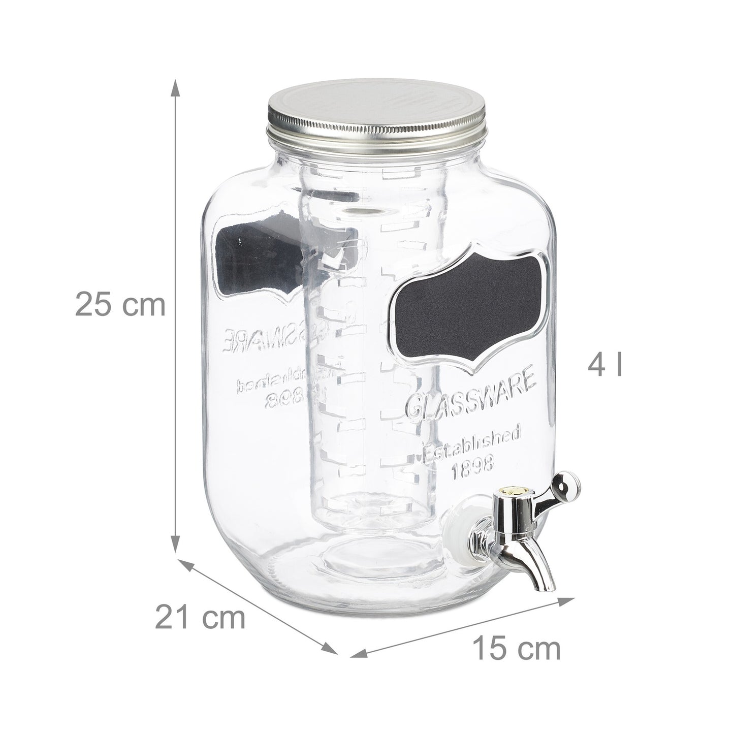 Beverage dispenser with fruit insert 4 L