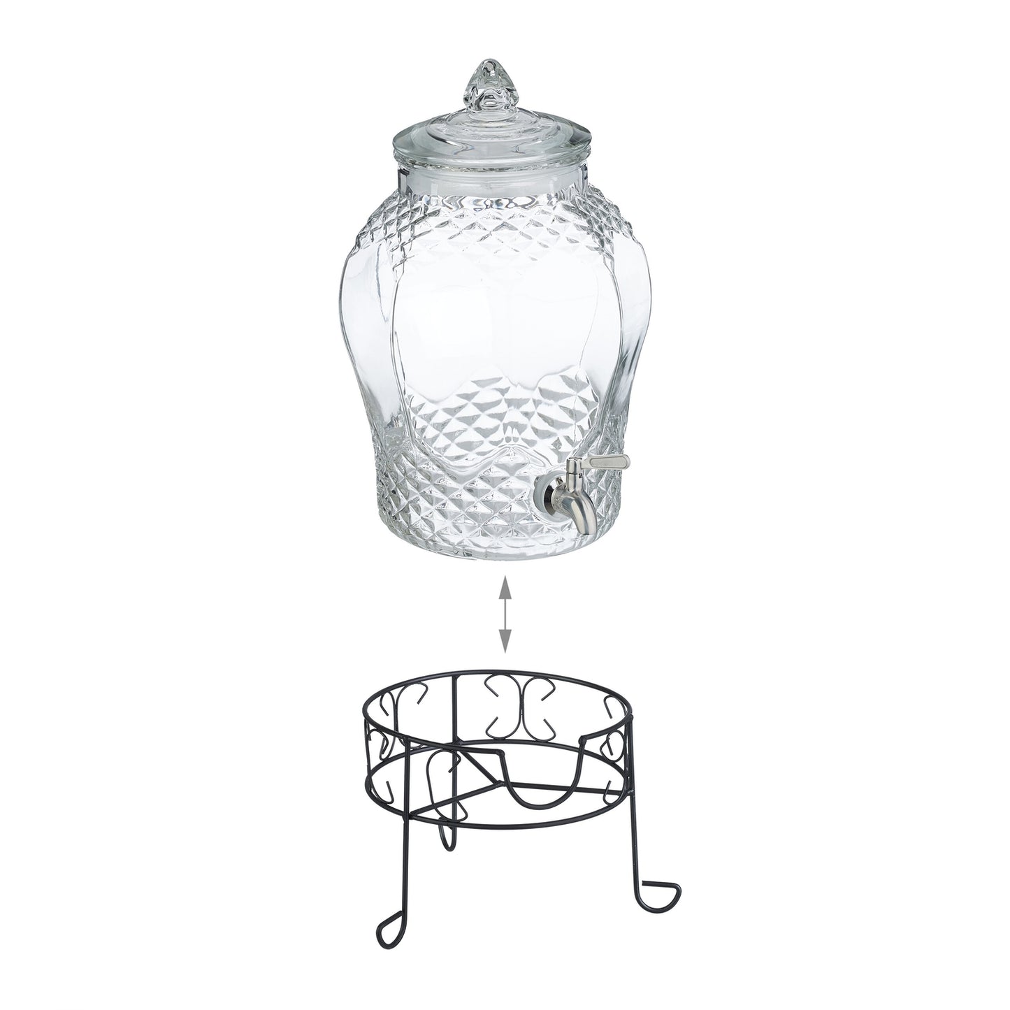 Beverage dispenser with stand 8 L
