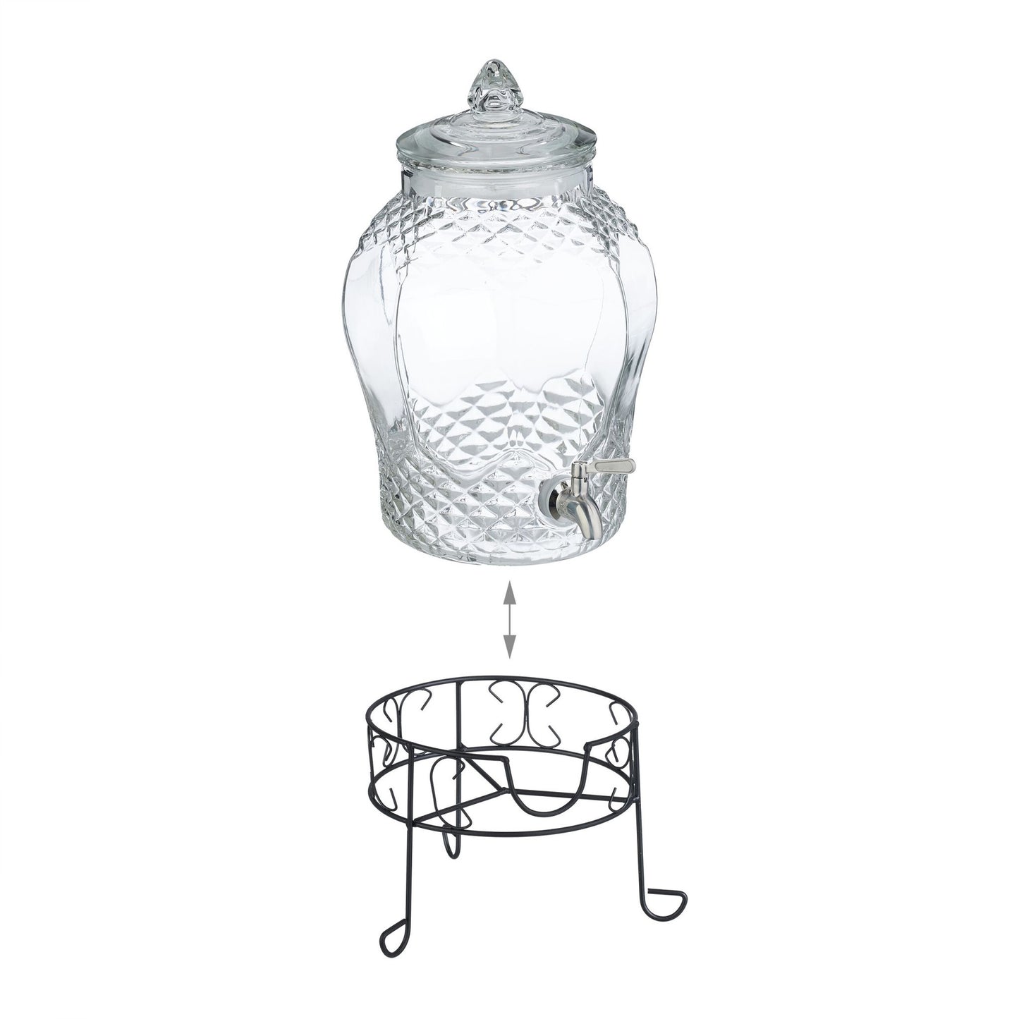 Beverage dispenser with stand 8 L
