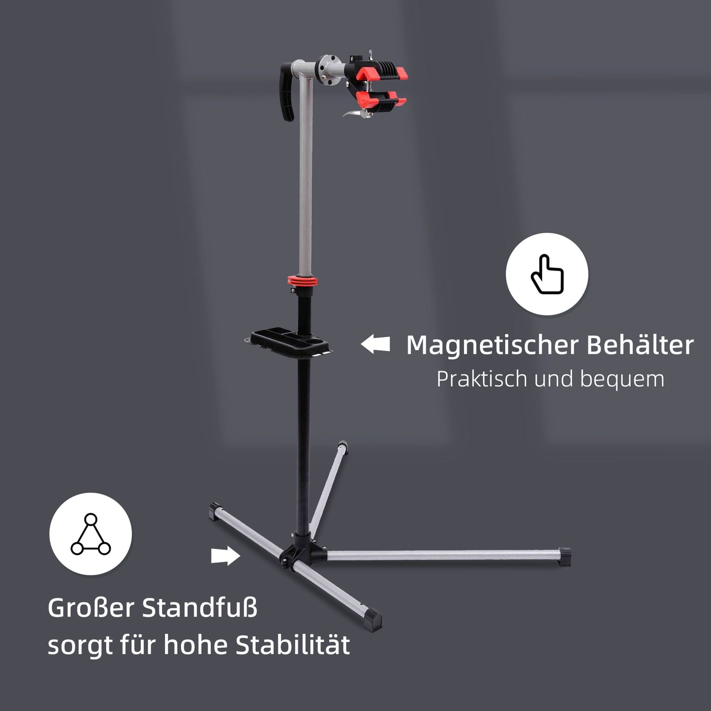 Bicycle Repair Stand with Tool Tray - Adjustable