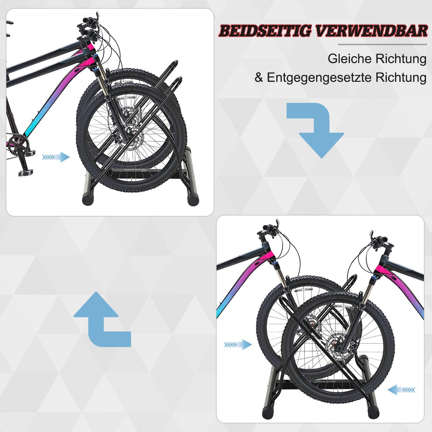 Bike rack - metal black 60x54x57, assembly required