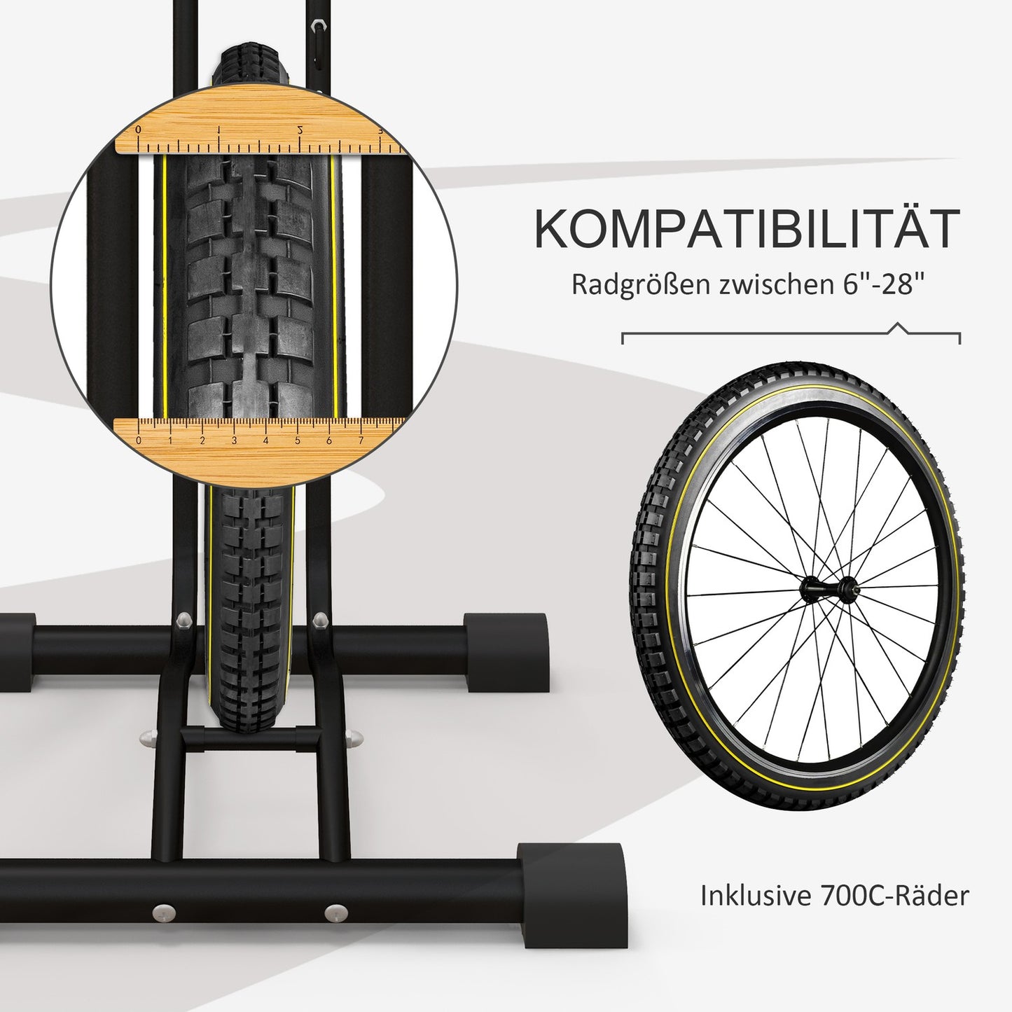 Metal bike rack - vertical and horizontal, weatherproof, 45x44x118cm