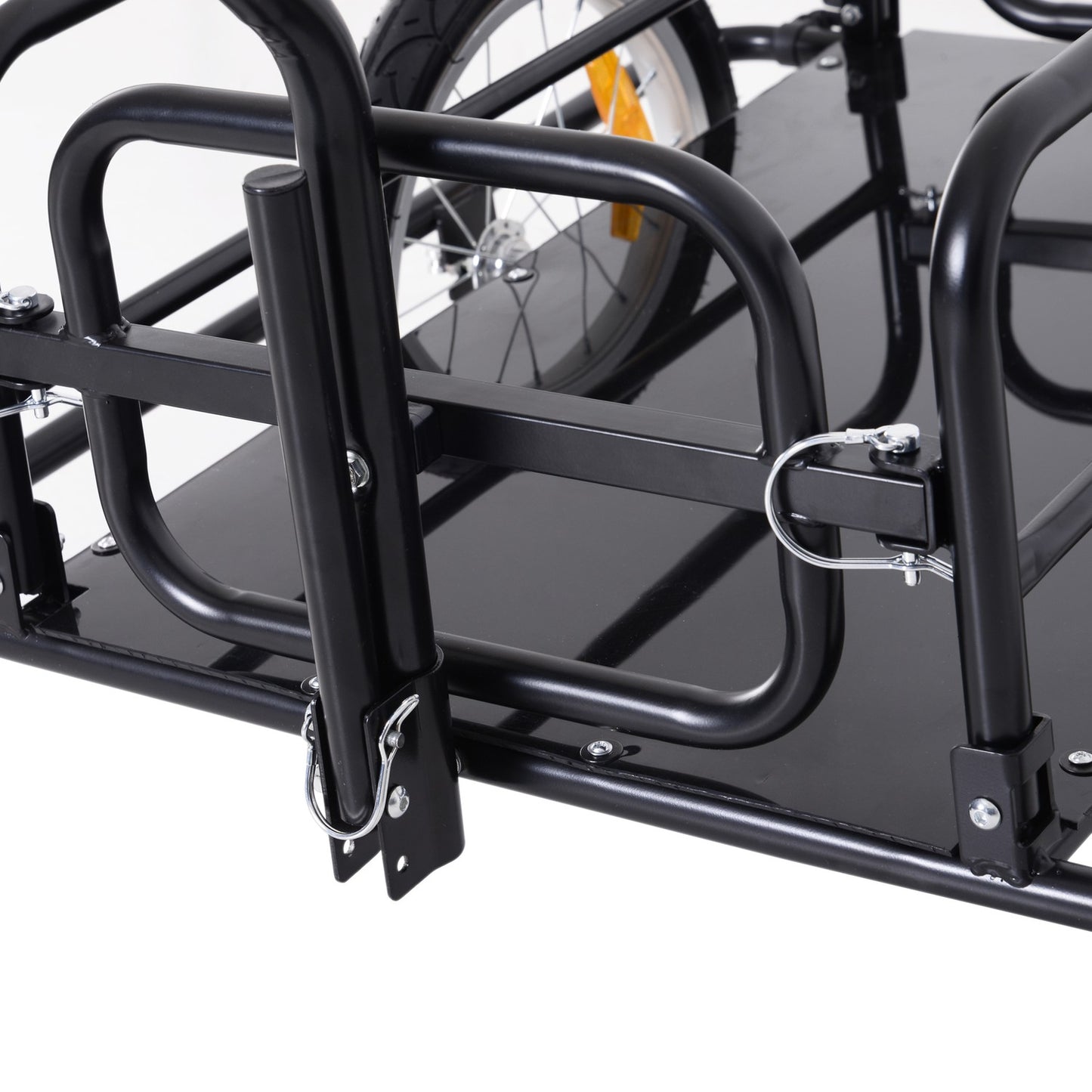 Bicycle cargo trailer, 40 kg capacity, foldable, black