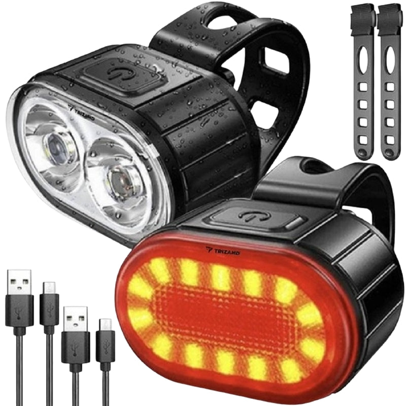 Bicycle lamp + rear light Trizand 24003