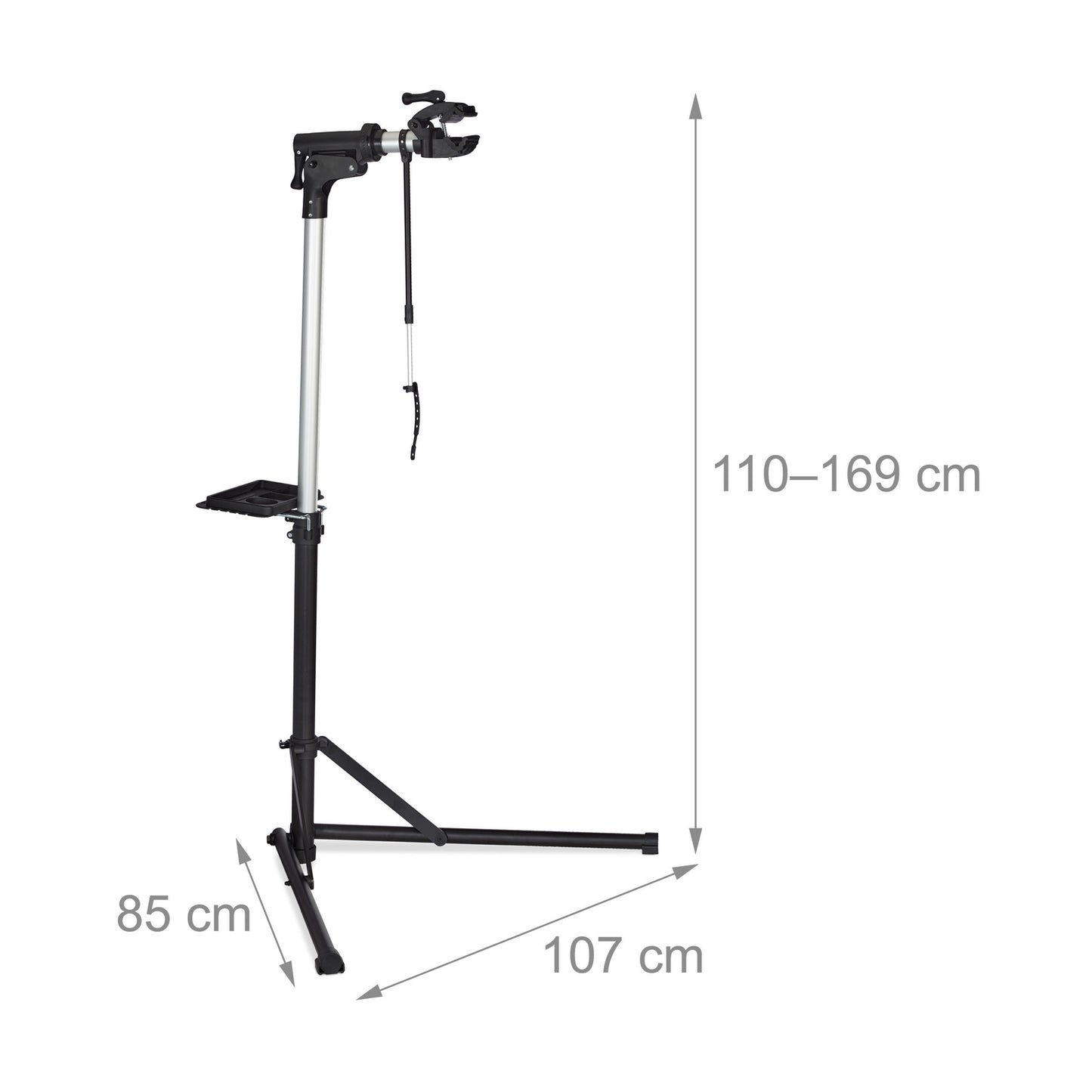Bicycle mounting stand with handlebar holder