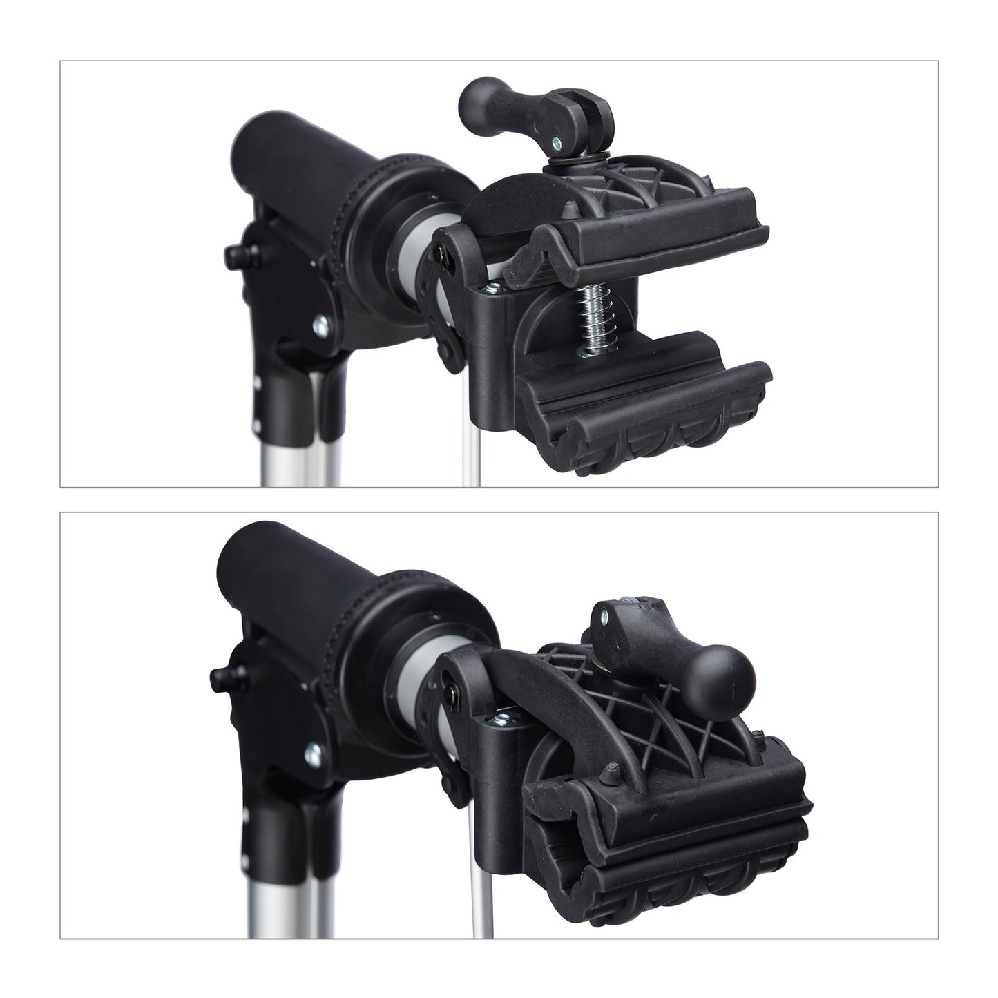 Bicycle mounting stand with handlebar holder