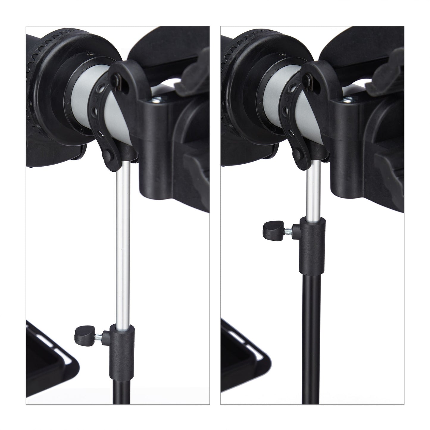 Bicycle mounting stand with handlebar holder