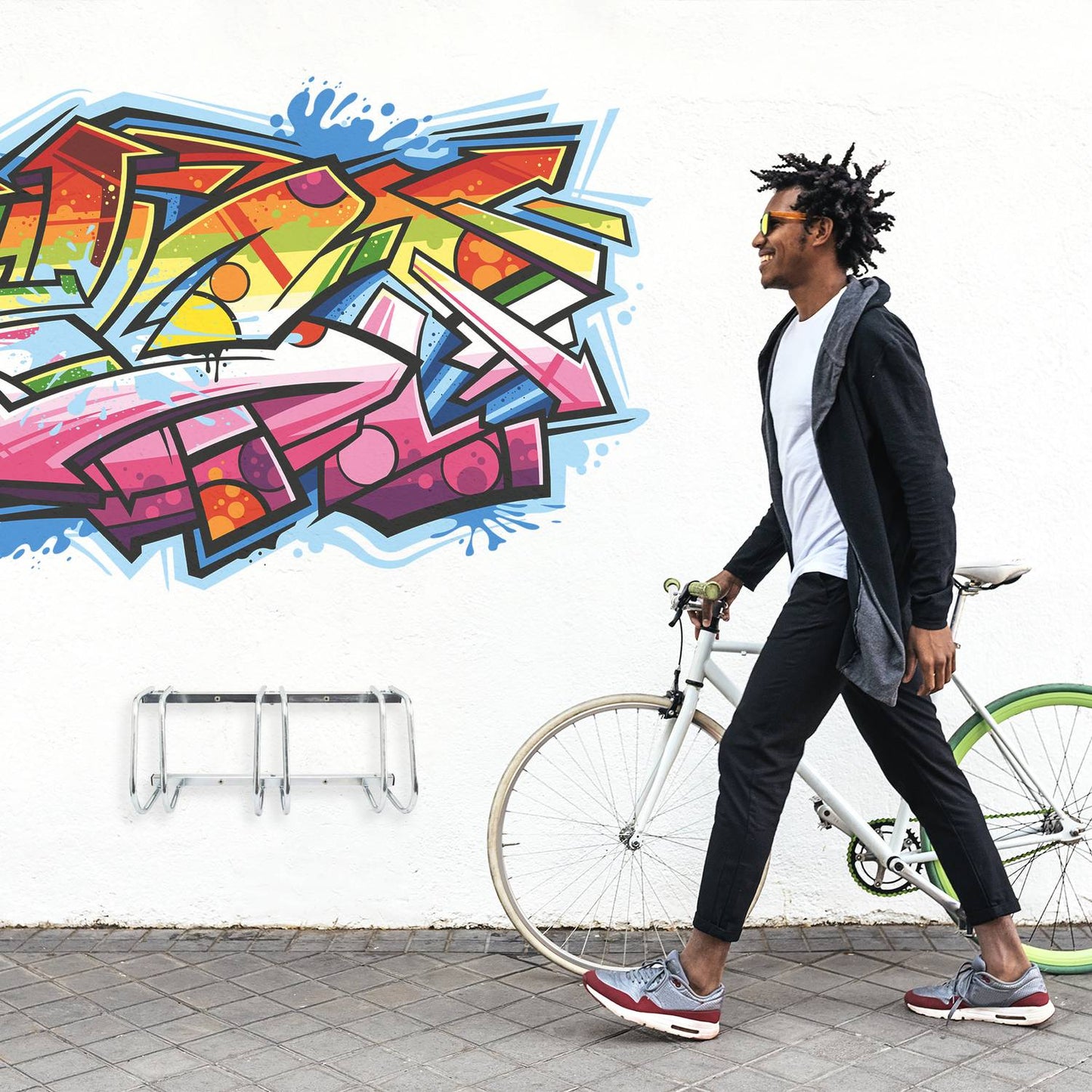 Bicycle rack 3 bicycles steel