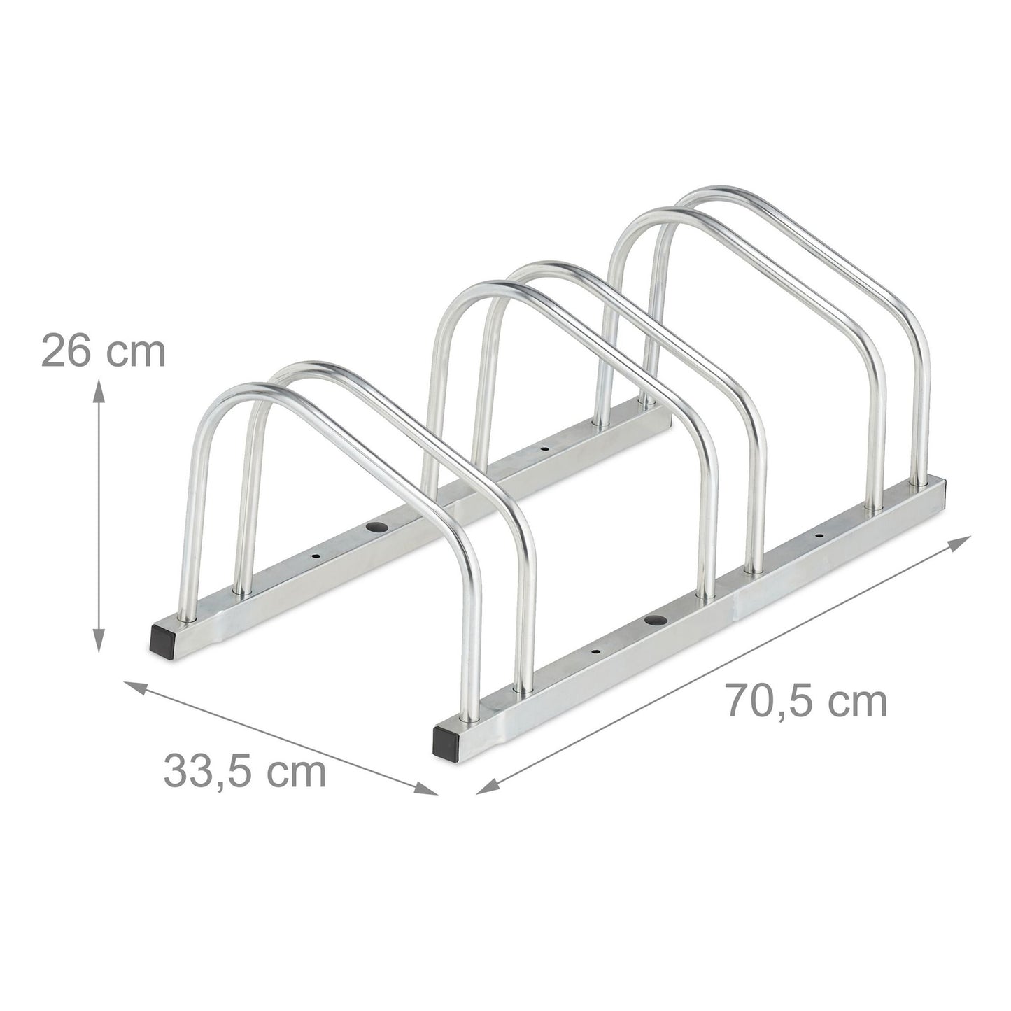 Bicycle rack for 3 bicycles