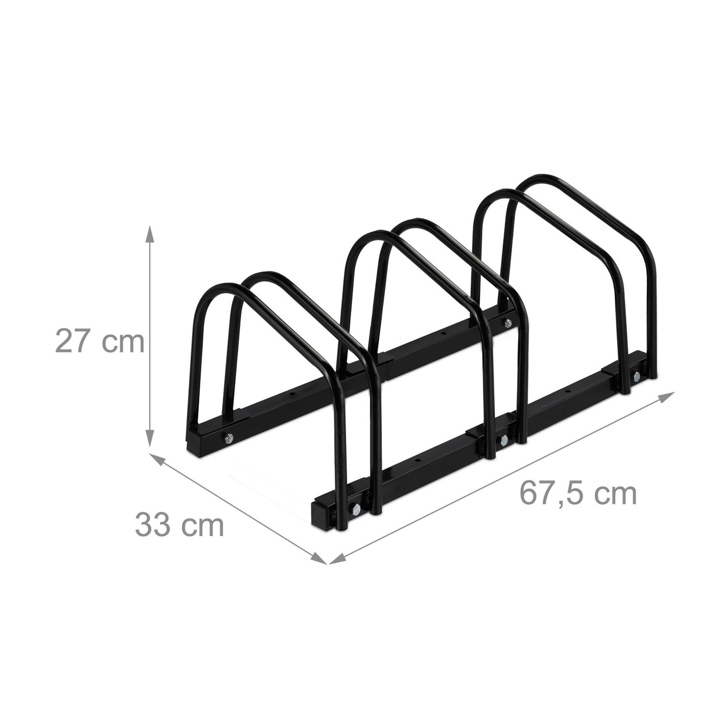 Bicycle rack for 3 bicycles
