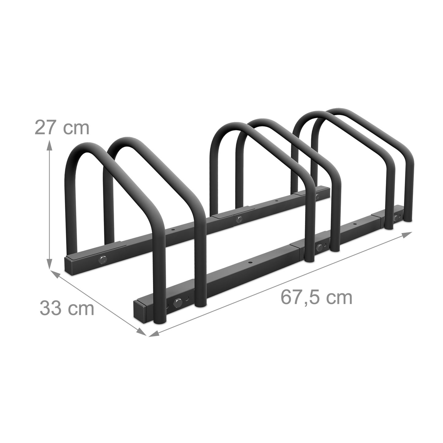 Bicycle rack for 3 bicycles