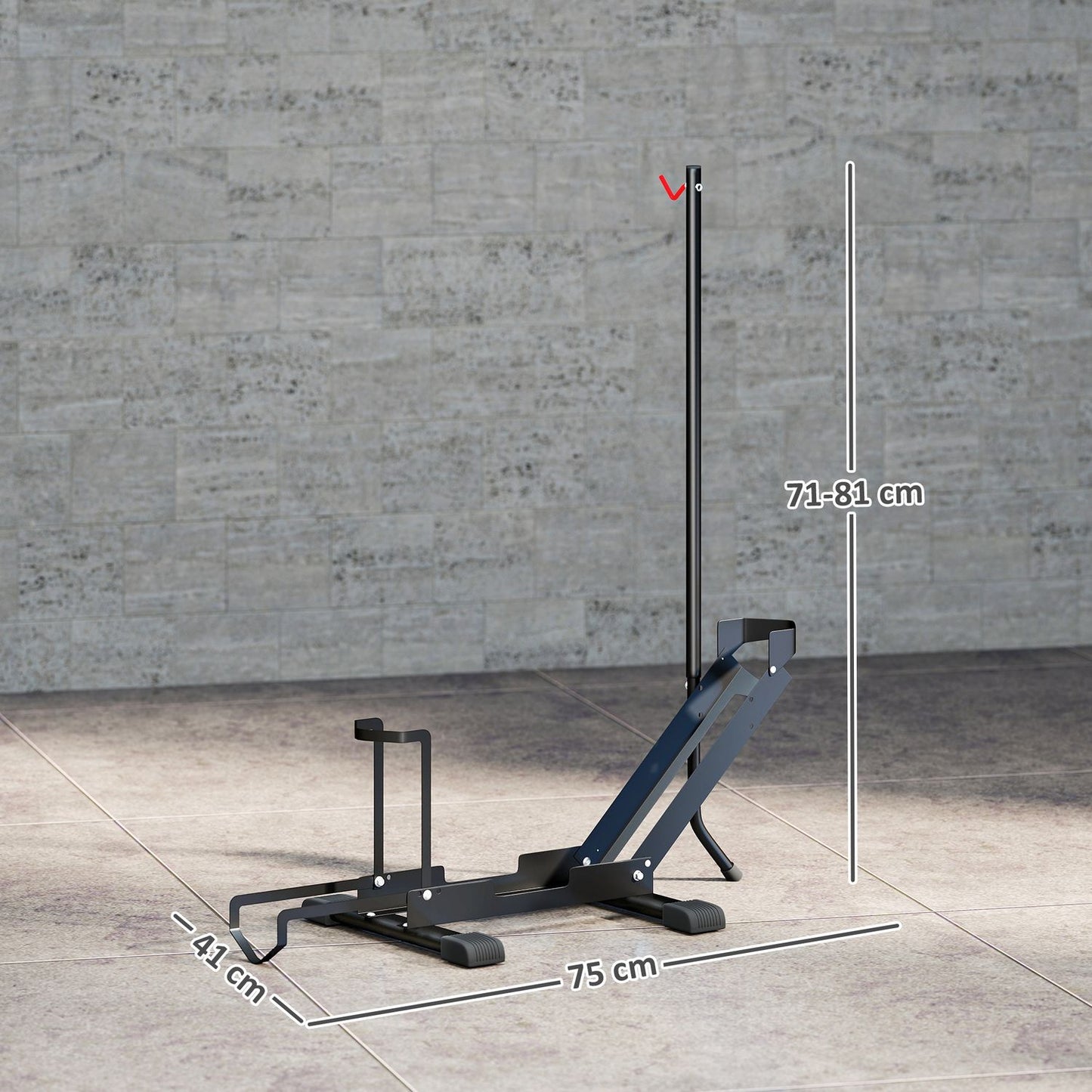Bicycle stand for bicycles steel bicycle holder with 80 mm tire width 75 x 41 x 81H cm black