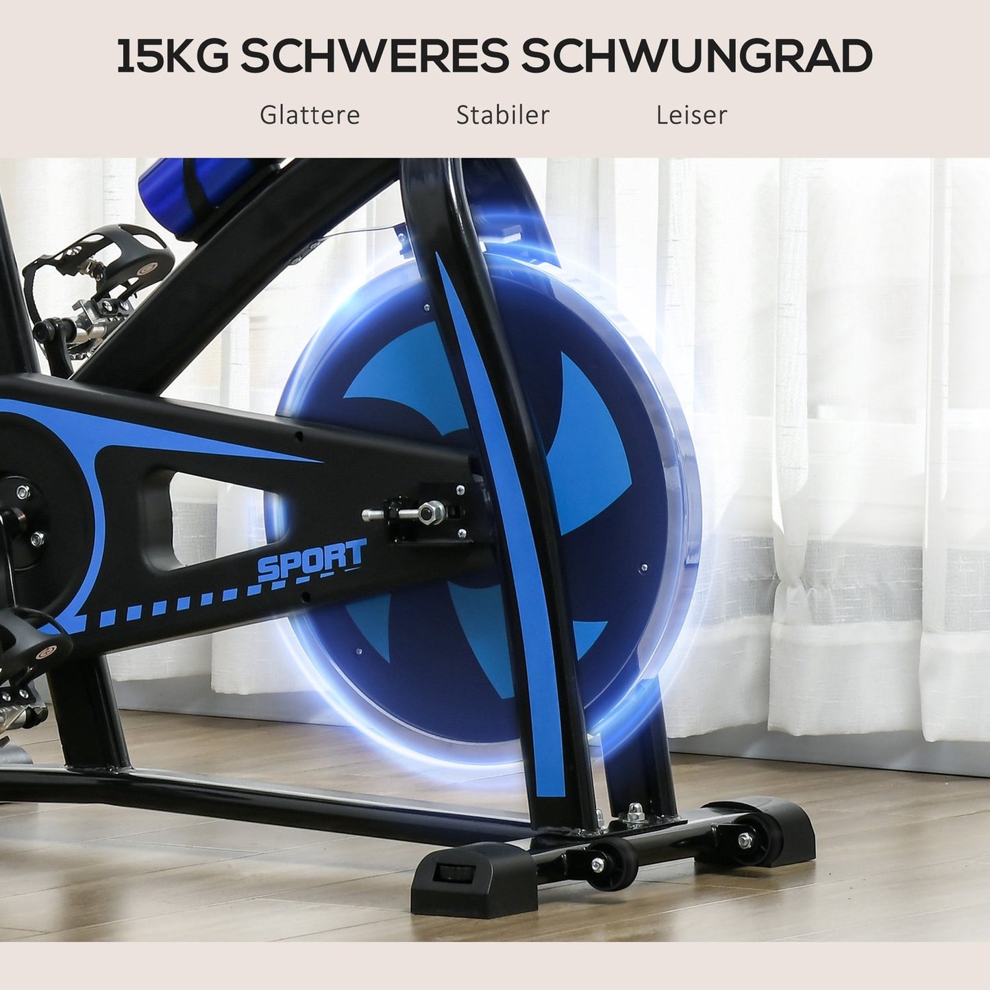 Exercise bike trainer with LCD screen and adjustable seat