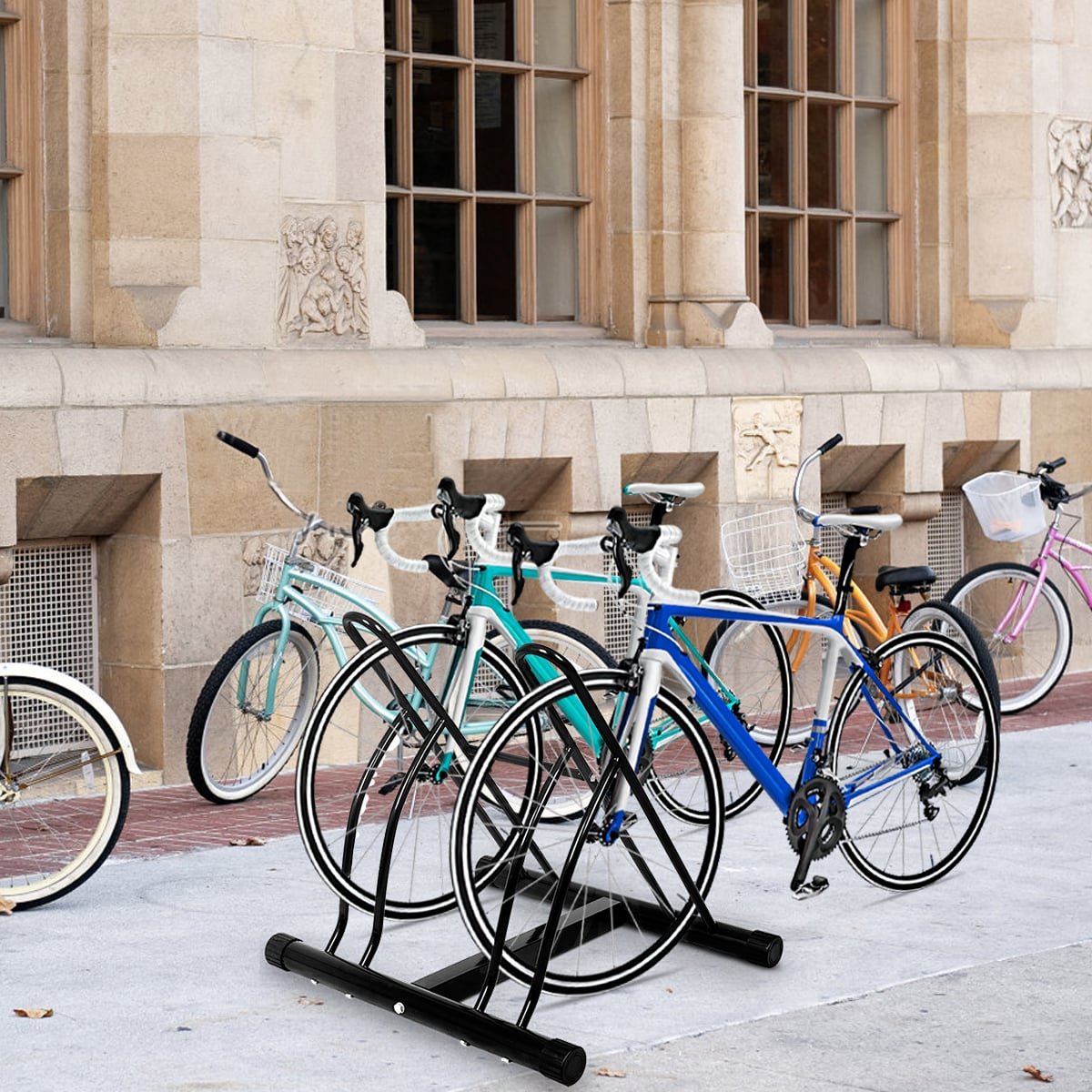 Bike Rack for 2 – Indoor/Outdoor, Steel, Black