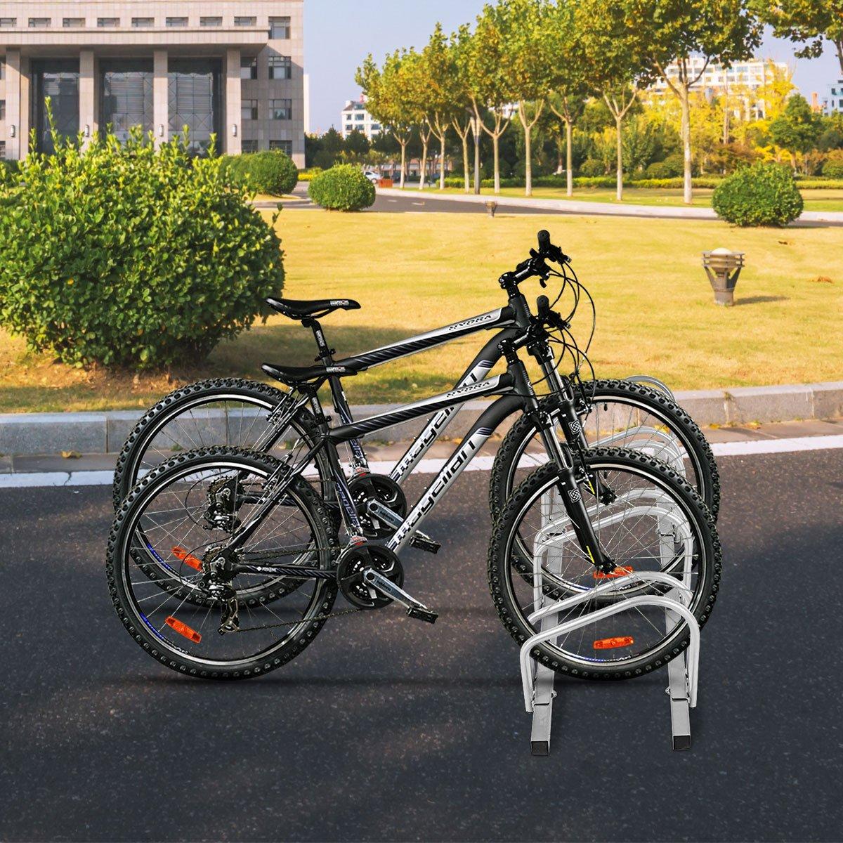Bike Rack for 4 Bikes – Steel, Weatherproof, Floor Mount