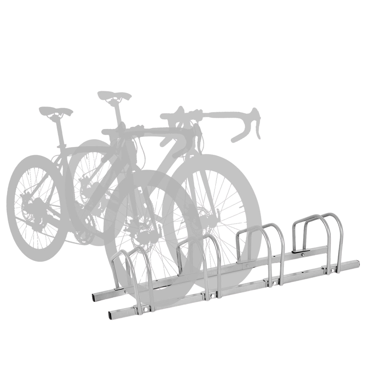 Bike Rack for 4 Bikes – Steel, Weatherproof, Floor Mount