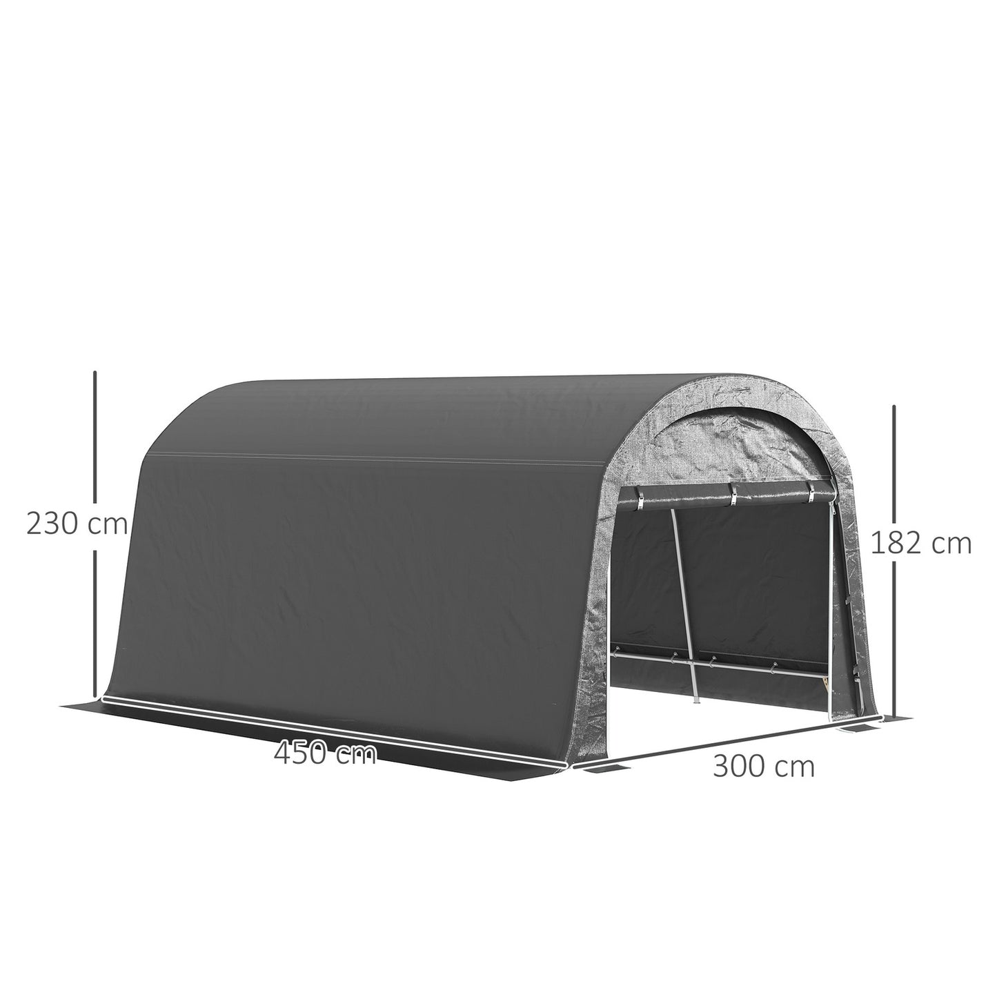 Waterproof outdoor bicycle storage tent with door 300x450x230cm