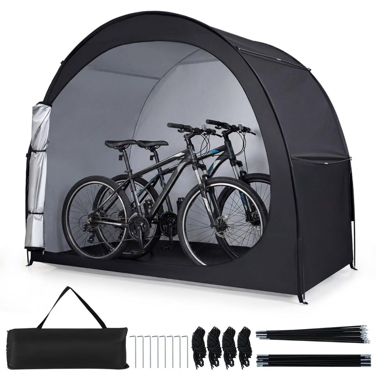 Bike Storage Tent for 2 Bikes with Roll-Up Door & Bag