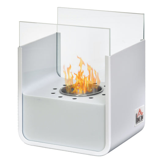 Fireplace with bioethanol - smoke-free, 0.4L, stainless steel