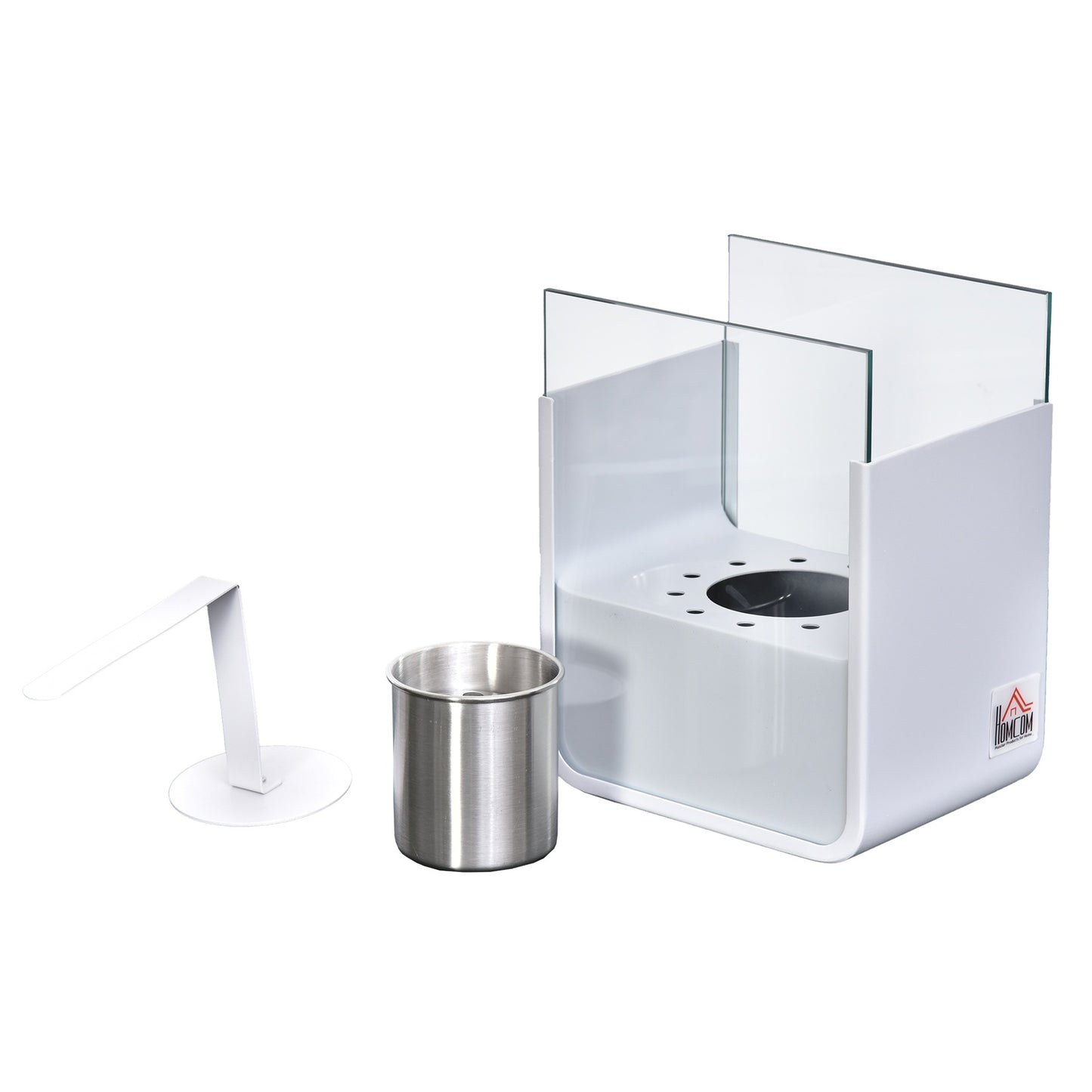Fireplace with bioethanol - smoke-free, 0.4L, stainless steel