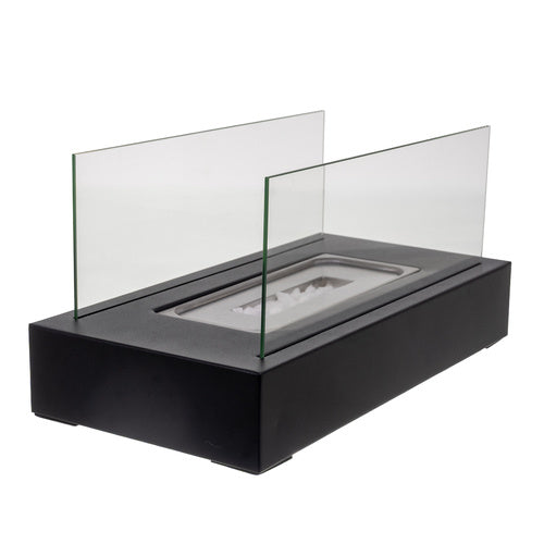 Bioethanol Fireplace, 35x18x17 cm, Smokeless, Glass Walls