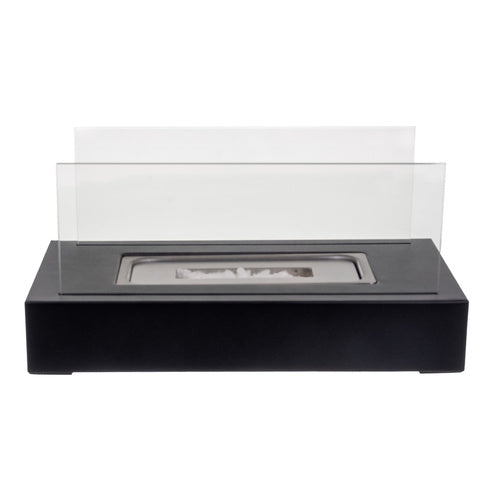 Bioethanol Fireplace, 35x18x17 cm, Smokeless, Glass Walls