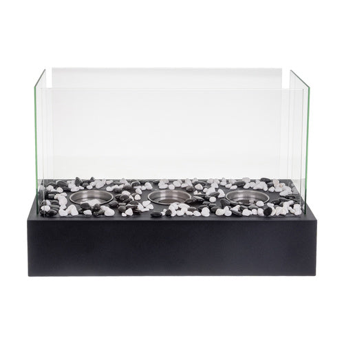 Bioethanol Freestanding Biofireplace, 45x30x21 cm, Glass Walls