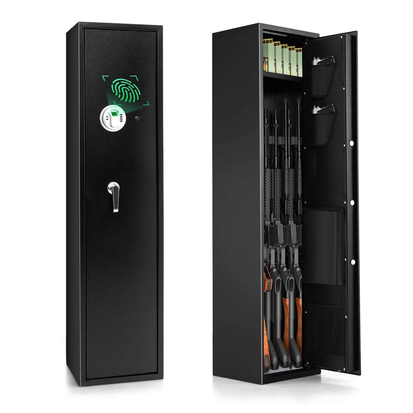 Biometric Gun Safe for 5 Rifles with Electronic Lock
