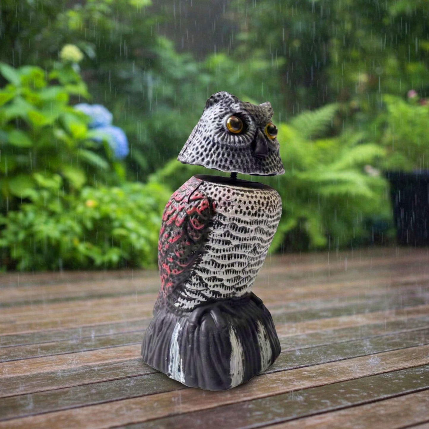 Bird Deterrent Owl Decoy with Movable Head, 20 cm