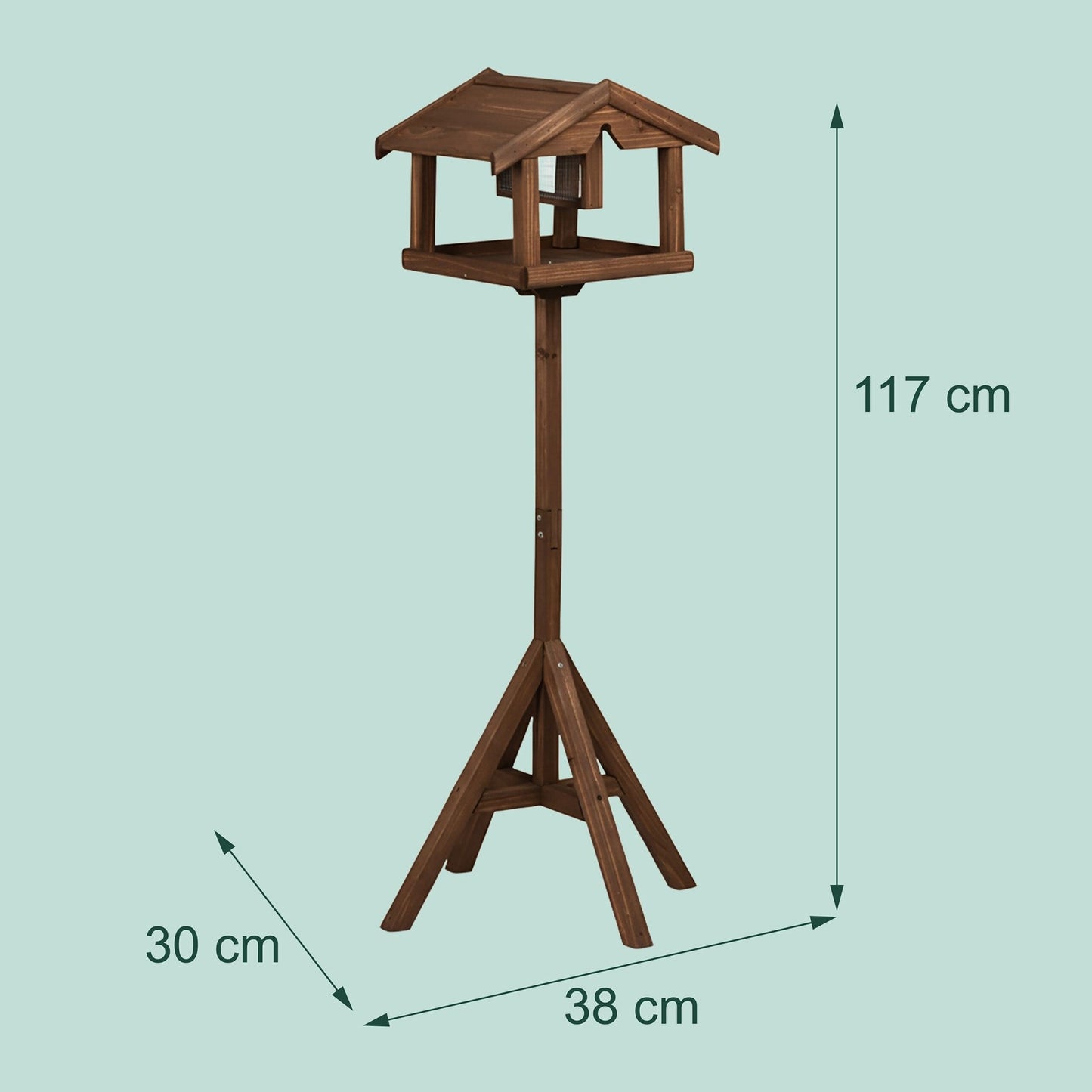 Bird Feeder with Stand – Fir Wood, Predator-Resistant