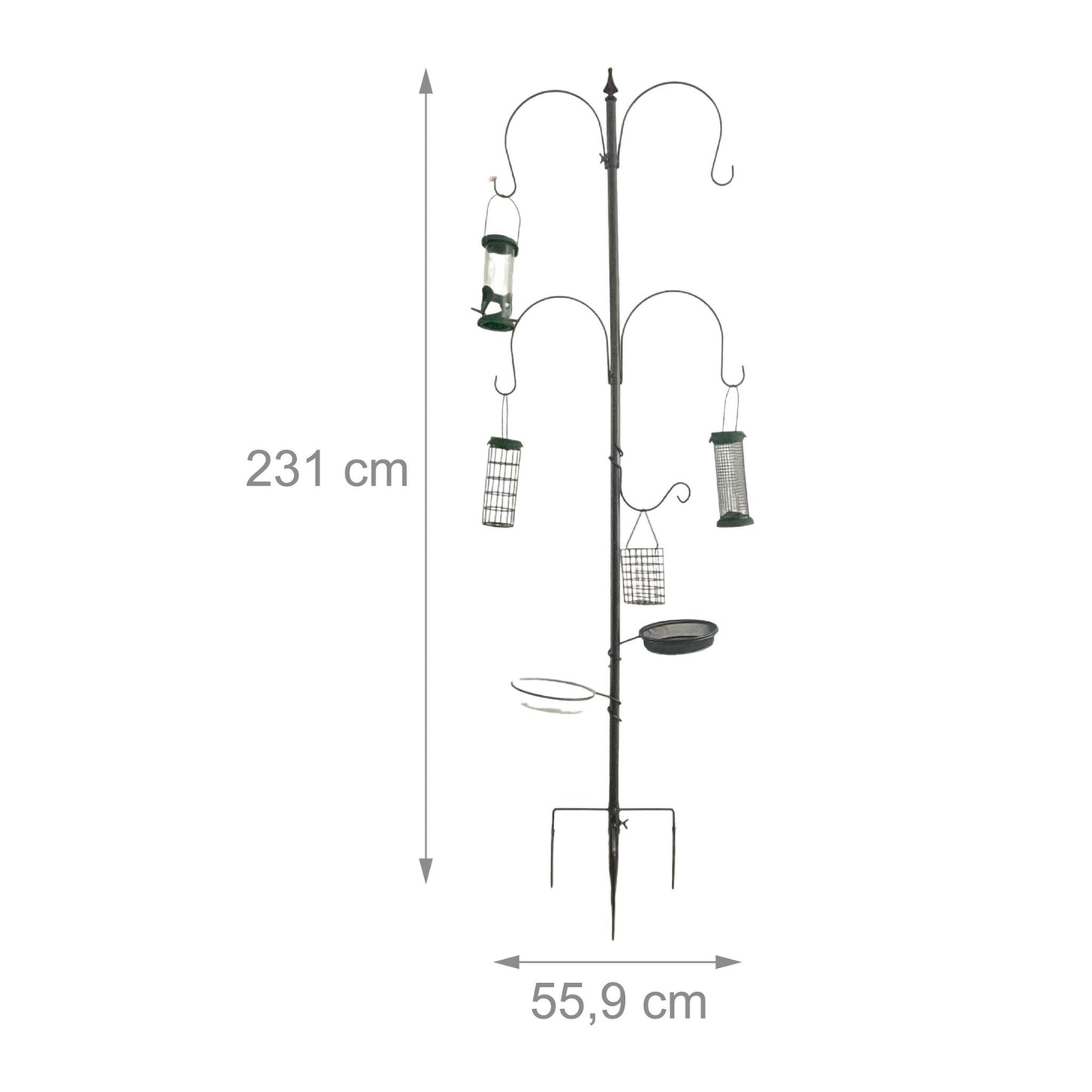 Bird Feeding Station – 6-in-1 Steel Feeders