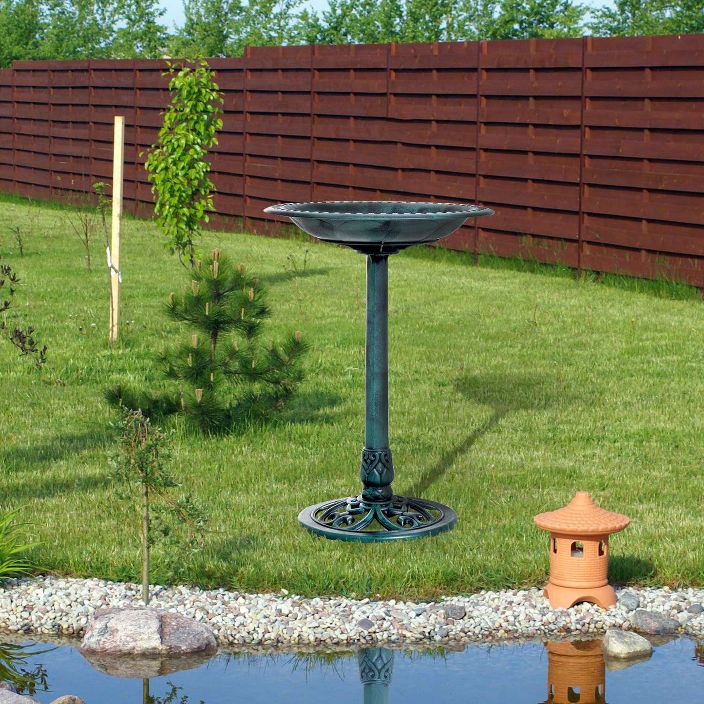 Bird bath with stand - 69.5 cm, Garden & Balcony Use