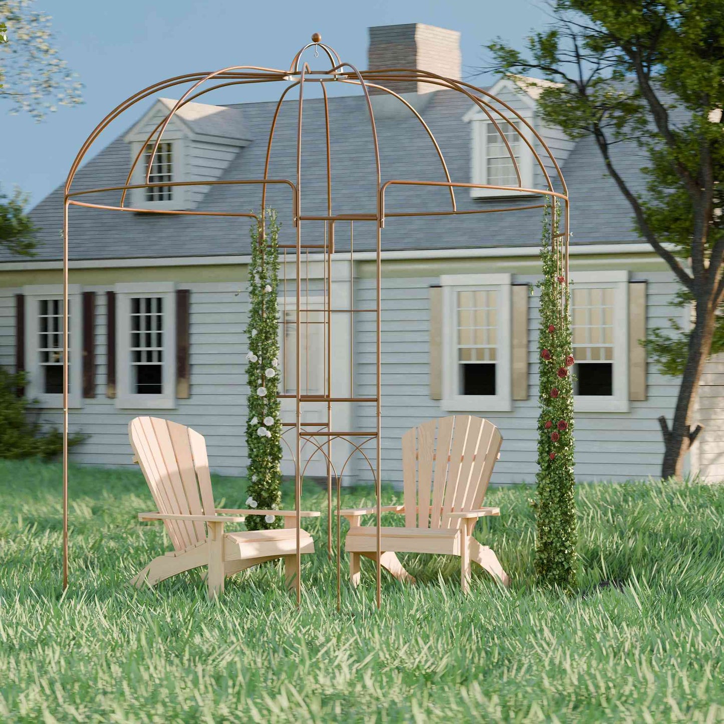 Birdcage-Shaped Metal Garden Arbour – Romantic Gazebo