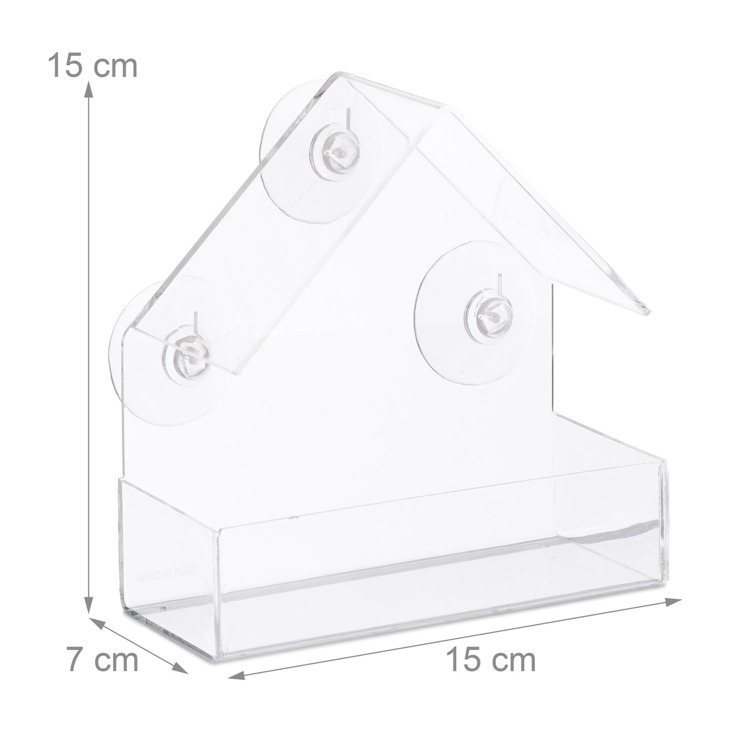 Bird feeder for windows, set of 4