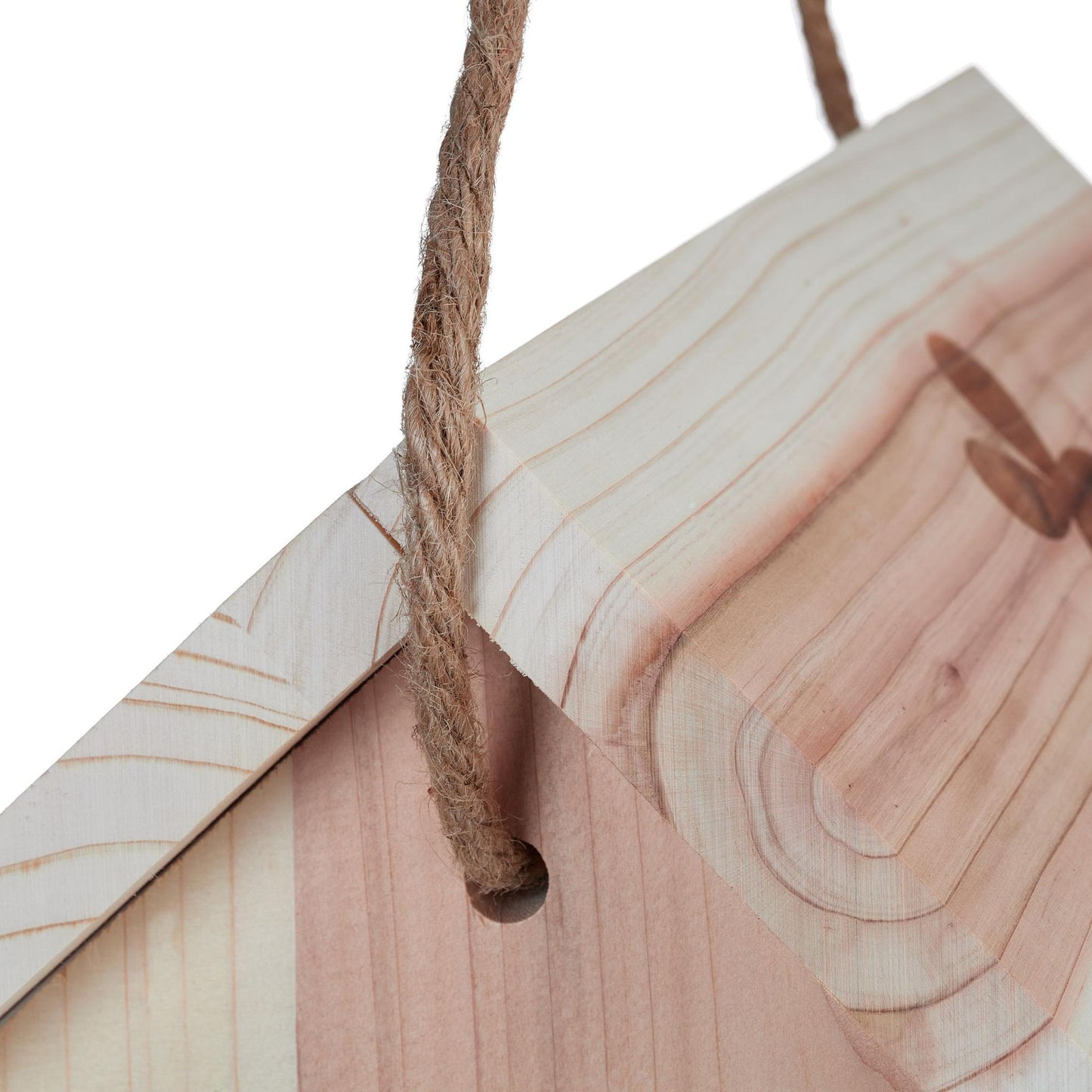 Bird feeder in natural wood