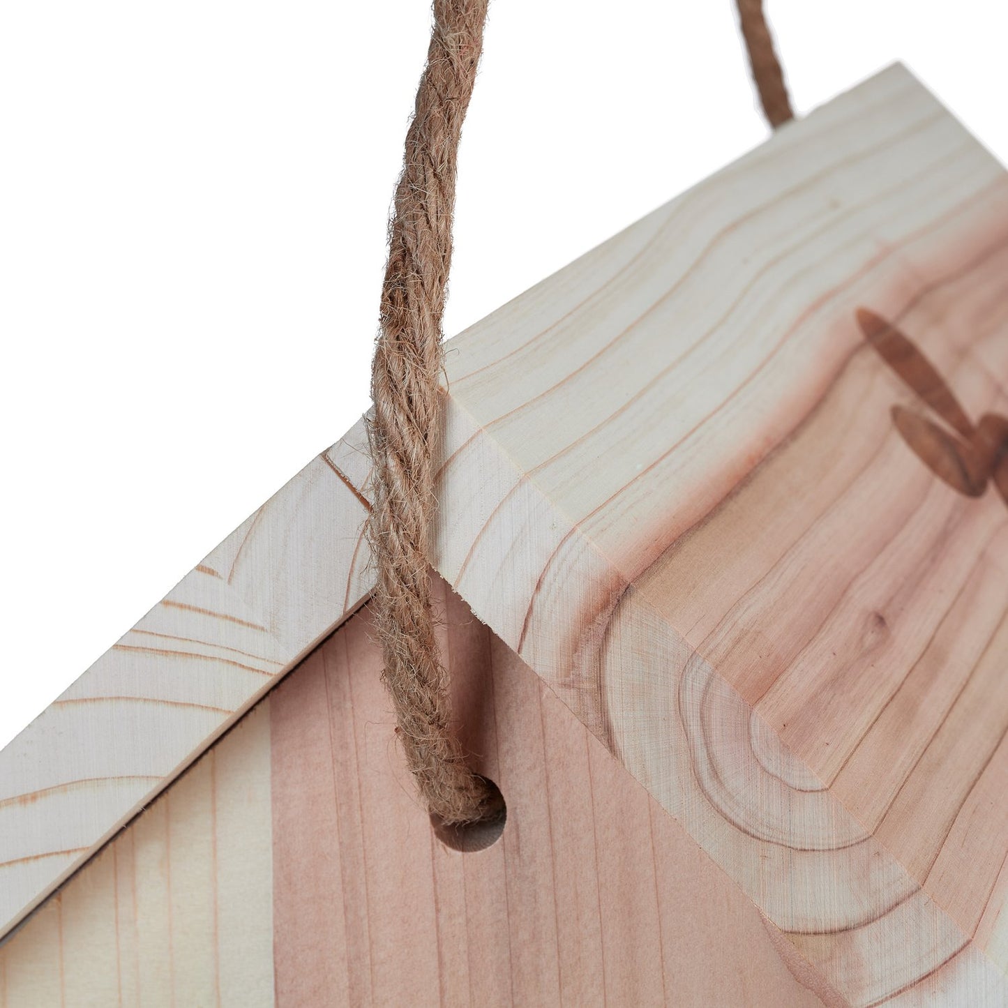 Bird feeder in natural wood