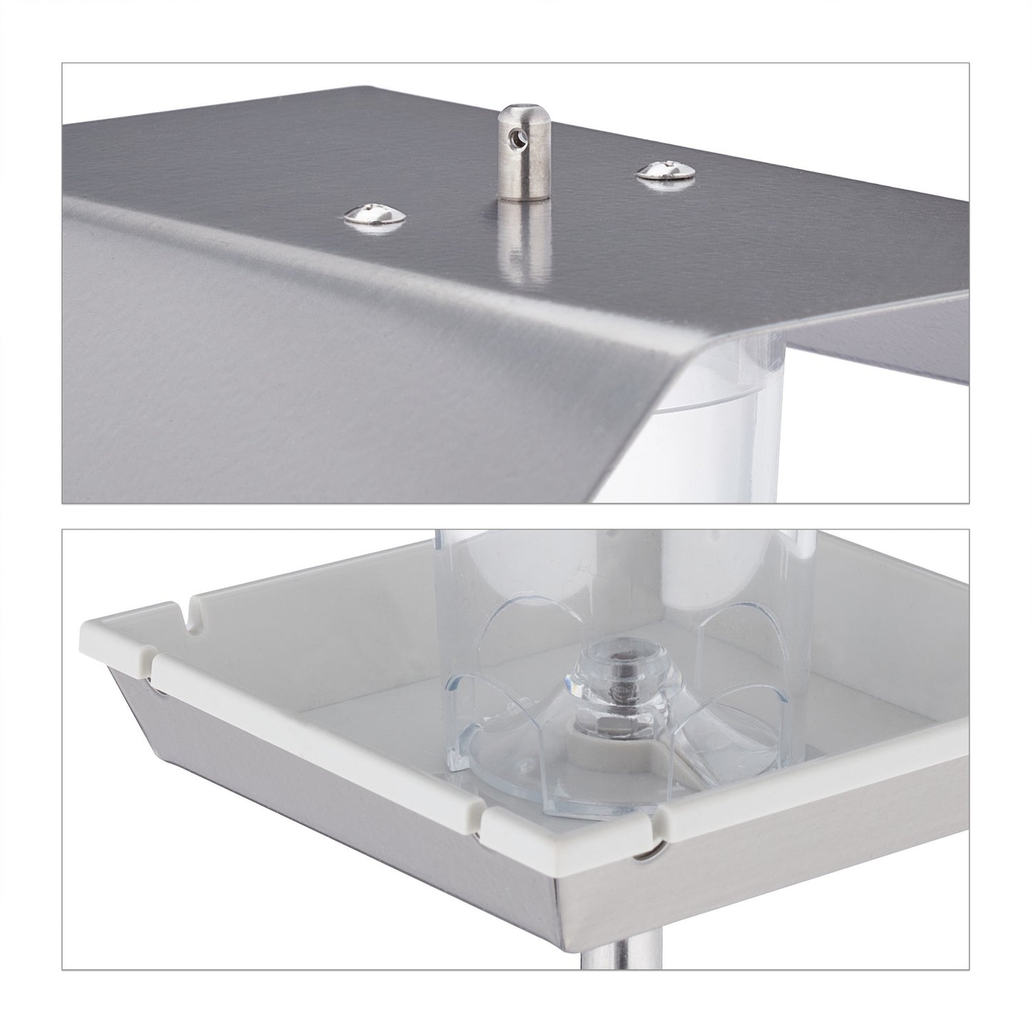 Bird feeder in stainless steel