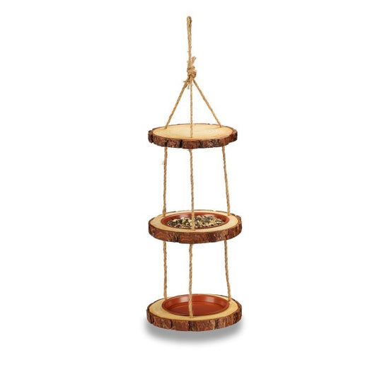 Bird feeder with 2 bowls